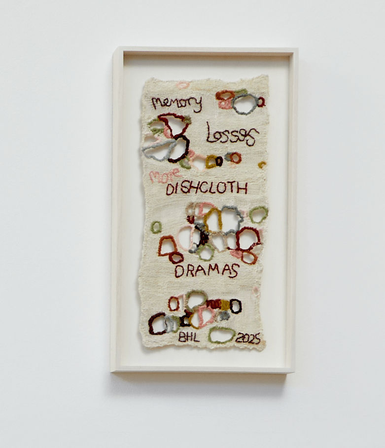 Barbara Long, Dish cloth dramas: Working memories and Memory losses, 1, 2025