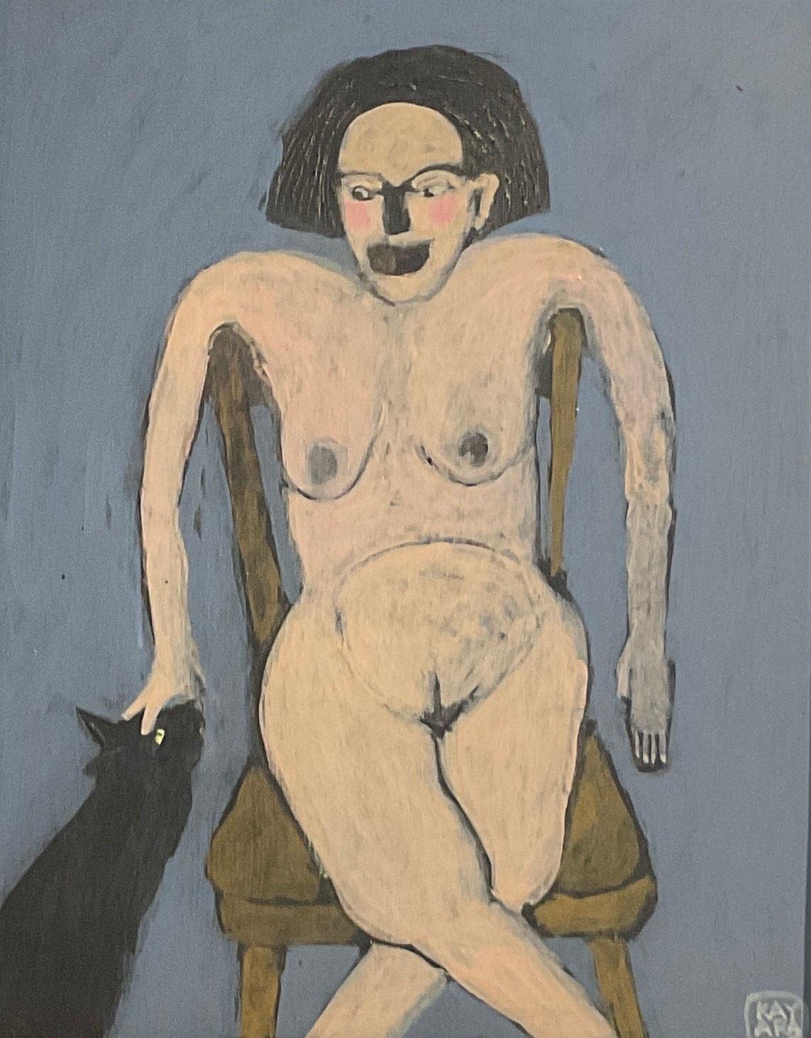 Kay Le Seelleur Ara, Woman and Black Cat, 2023
