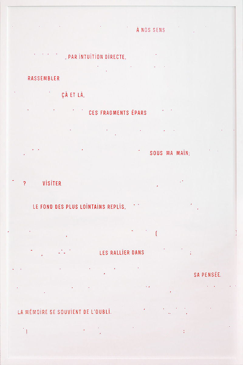 Luz Blanco, Hatıra 1 (''İtiraflar'', St. Agustine, X. Kitap, Bölüm 13'ten alınmış) | Memory 1 (Excerpted from the ''Confessions'', St. Agustine, Book X, Chapter 13), 2014