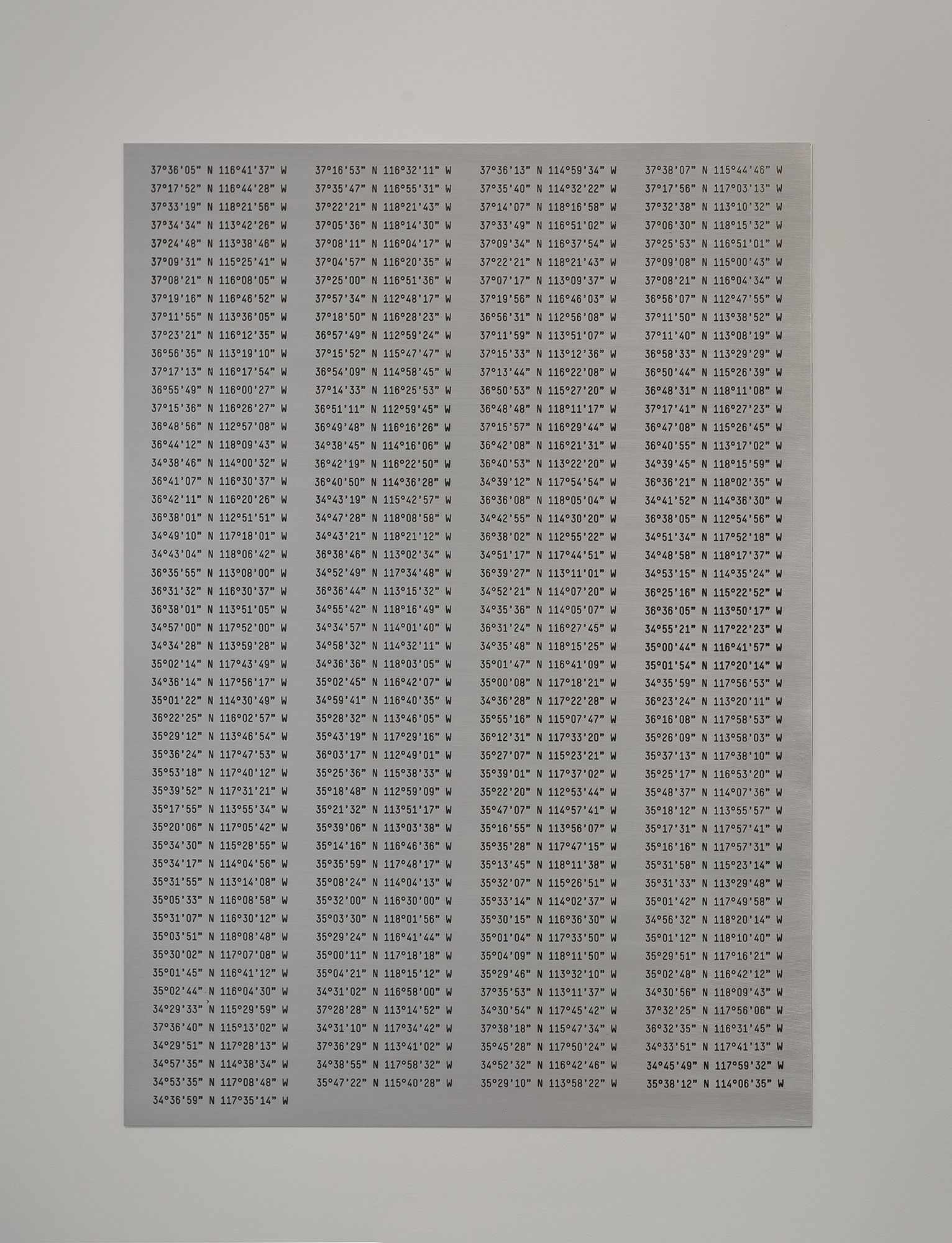 Sergen Şehitoğlu, MDAIP-Mojave Çölü Bilgilendirme Levhası (Varyasyon #1) | MDAIP - Mojave Desert Aluminium Information Plate (Variation #1), 2018