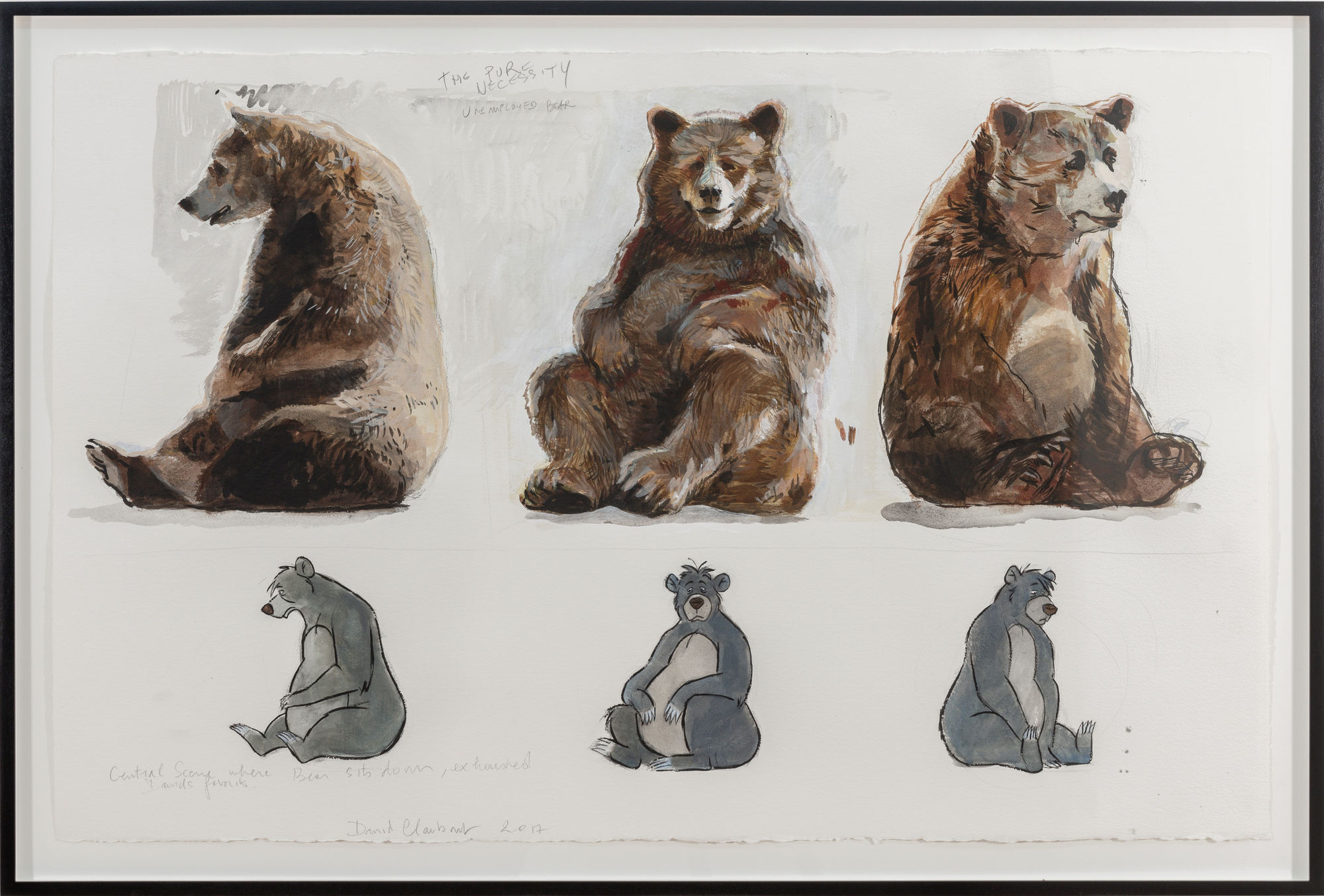 David Claerbout, The pure Necessity (unemployed bear), 2017