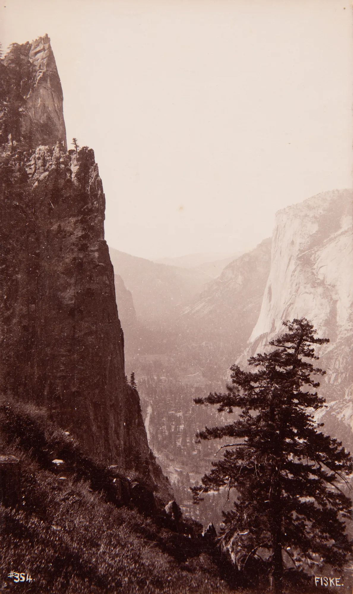 George Fiske, The Sentinel, Down the Valley from Glacier Point, Yosemite, c. 1880