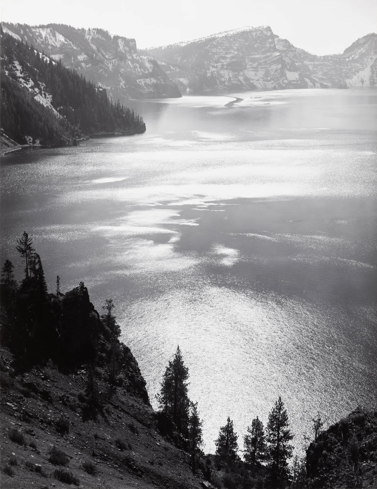 Ansel Adams, Afternoon Sun, Crater Lake National Park, Oregon, 1943