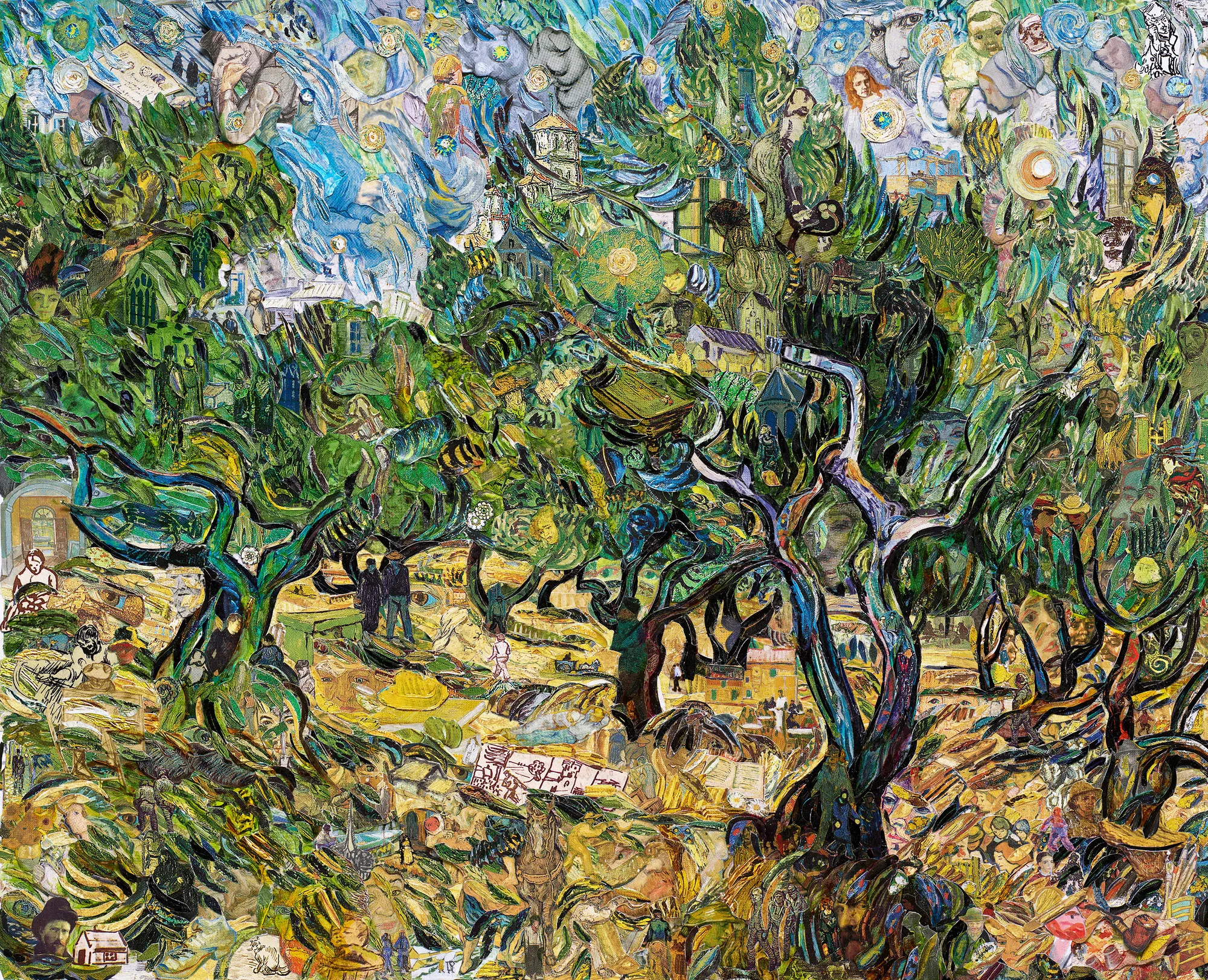 Vik Muniz, Kroller-Muller Museum (Olive Grove, after Van Gogh), Repro, 2022