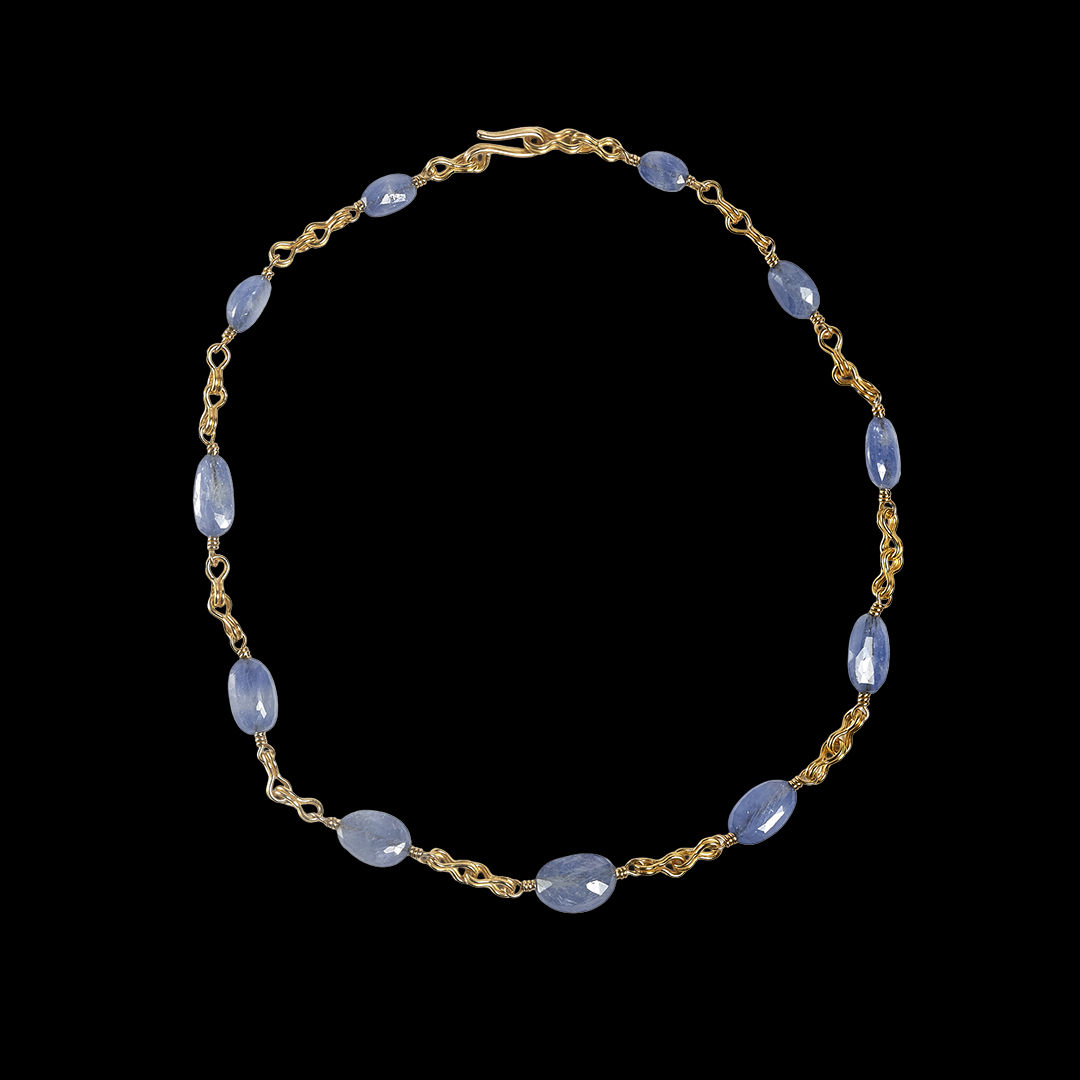 Nanci Modica, Blue Sapphire and Sailors Knot Necklace