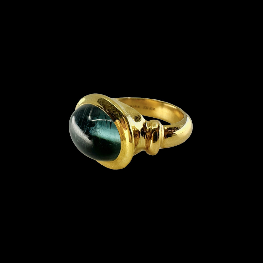 Nanci Modica, Navy Blue Tourmaline Hammer Down Ring