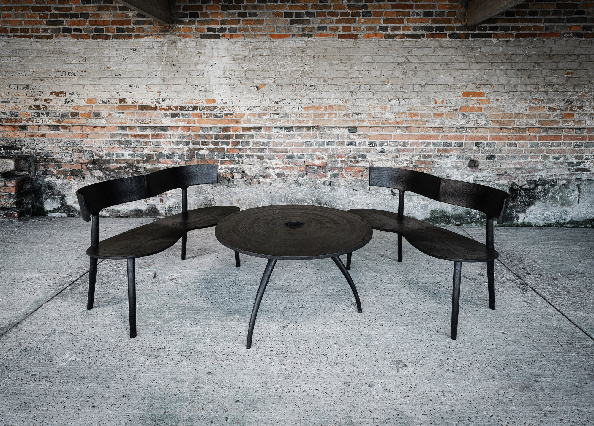 John Makepeace OBE, Scorched Embrace - Bench, 2022