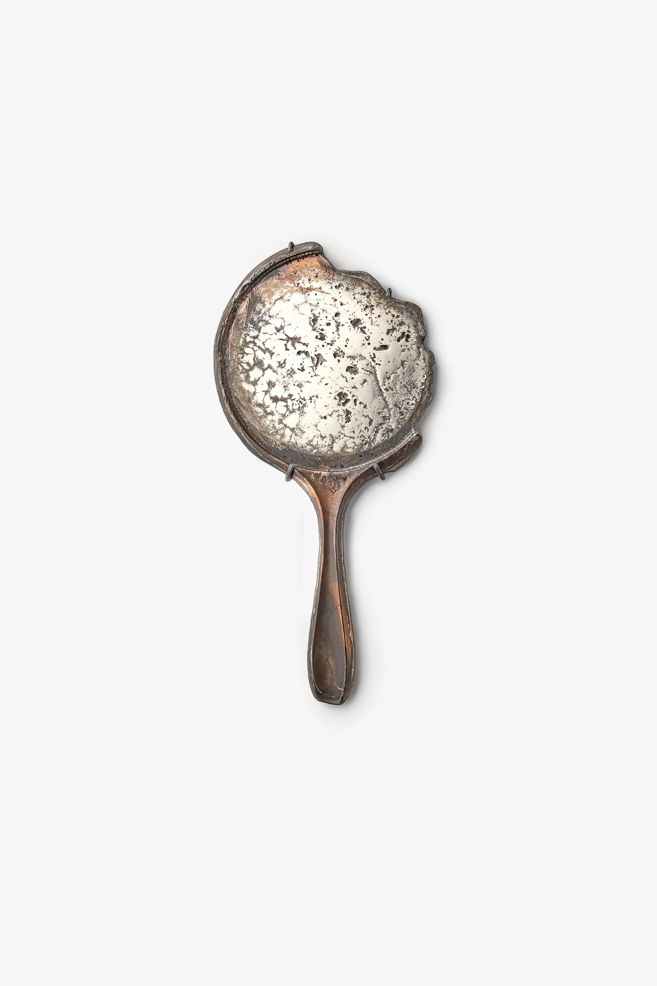 Adi Toch, Beyond a Glance - Melty round hand mirror no 2, 2023