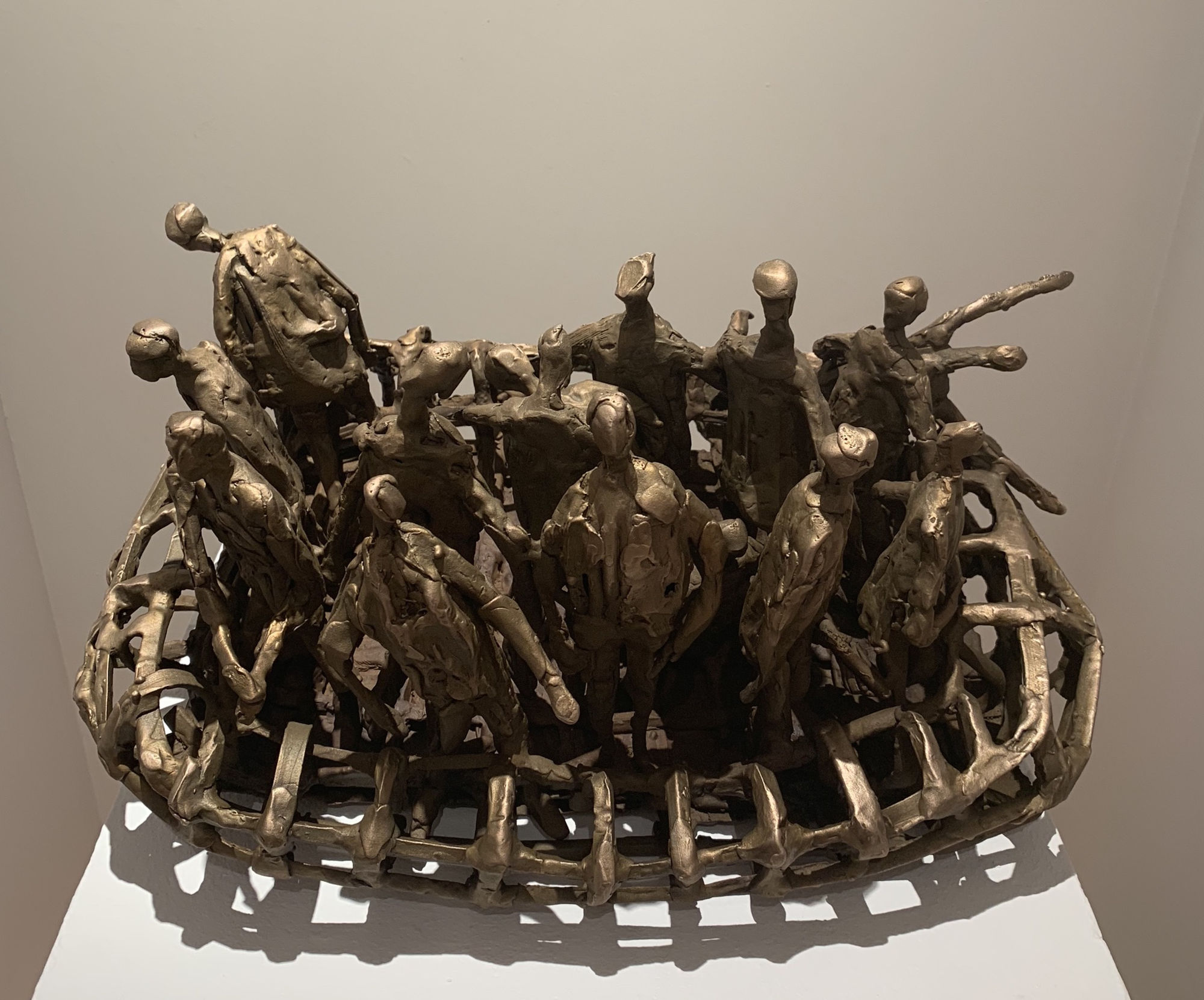 John Behan RHA, Square Rib Boat, Migrants, 2018