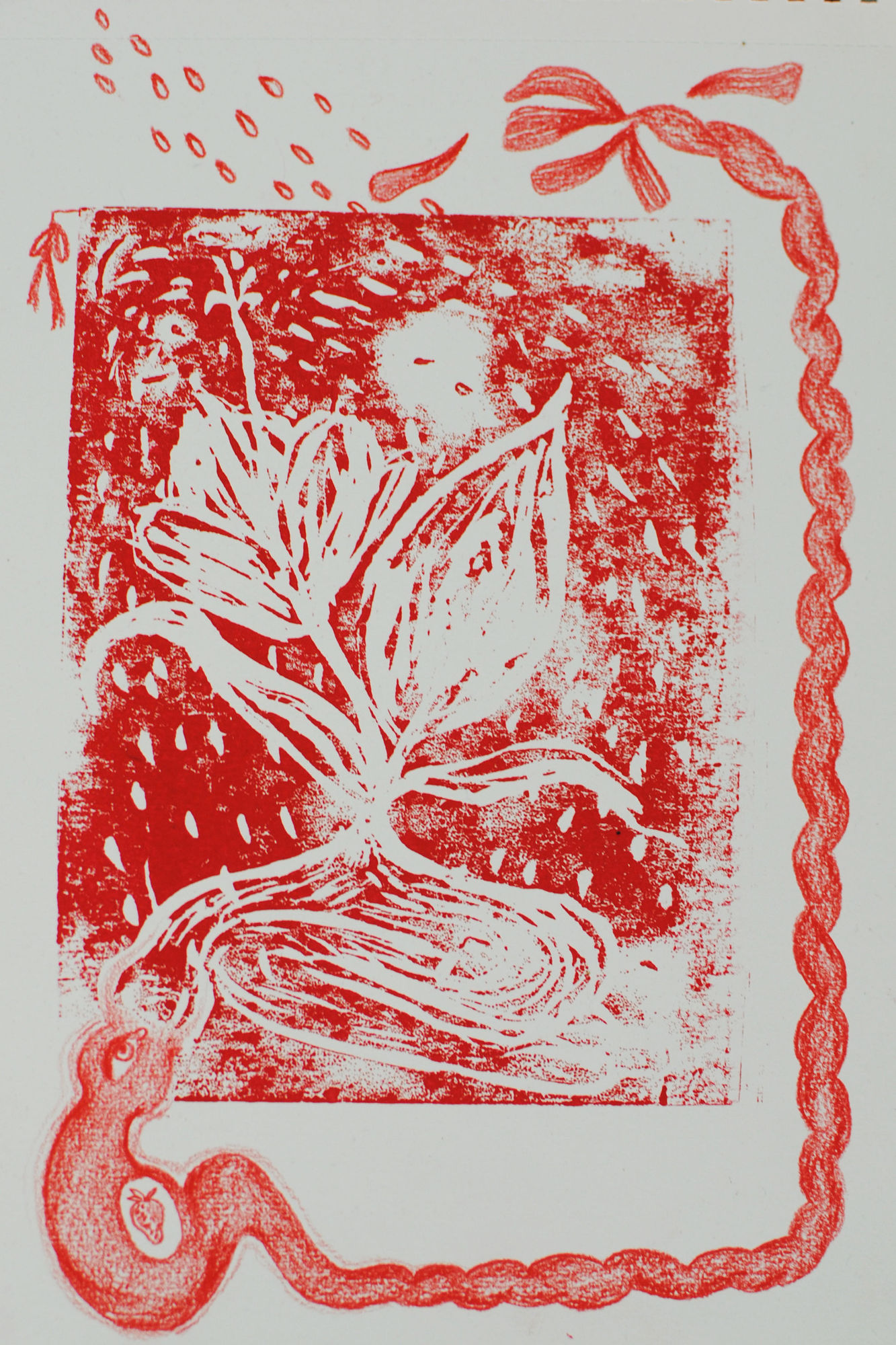 Alymamah Rashed, Me Red Will Grow a Strawberry Field #5, 2024