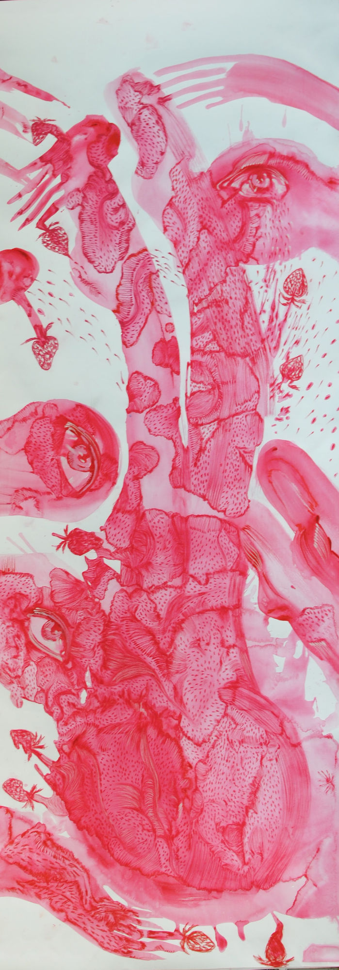 Alymamah Rashed, Me Red Will Grow a Strawberry Field #3, 2024