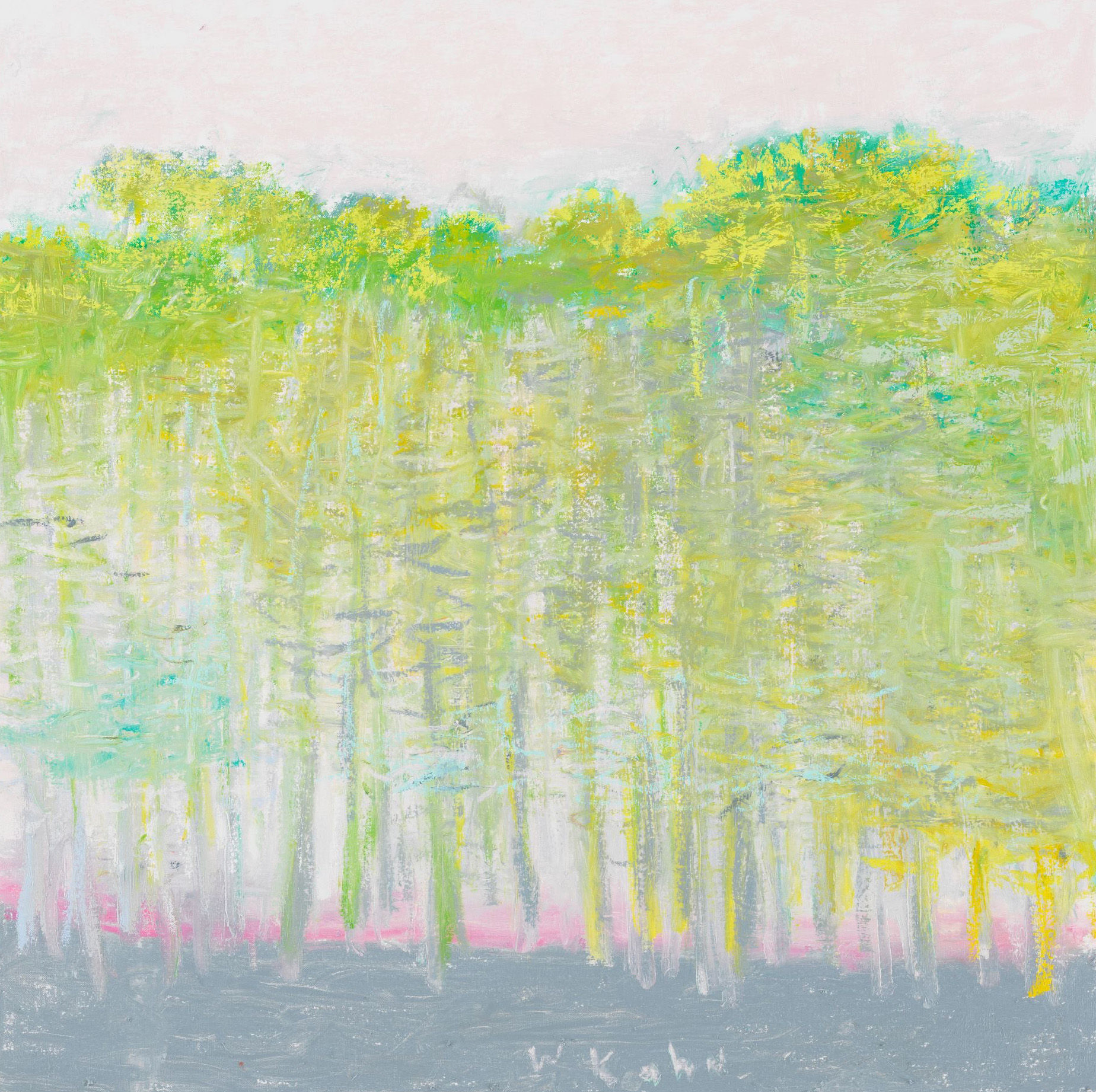 Wolf Kahn, Last Glow of Fall, 2019