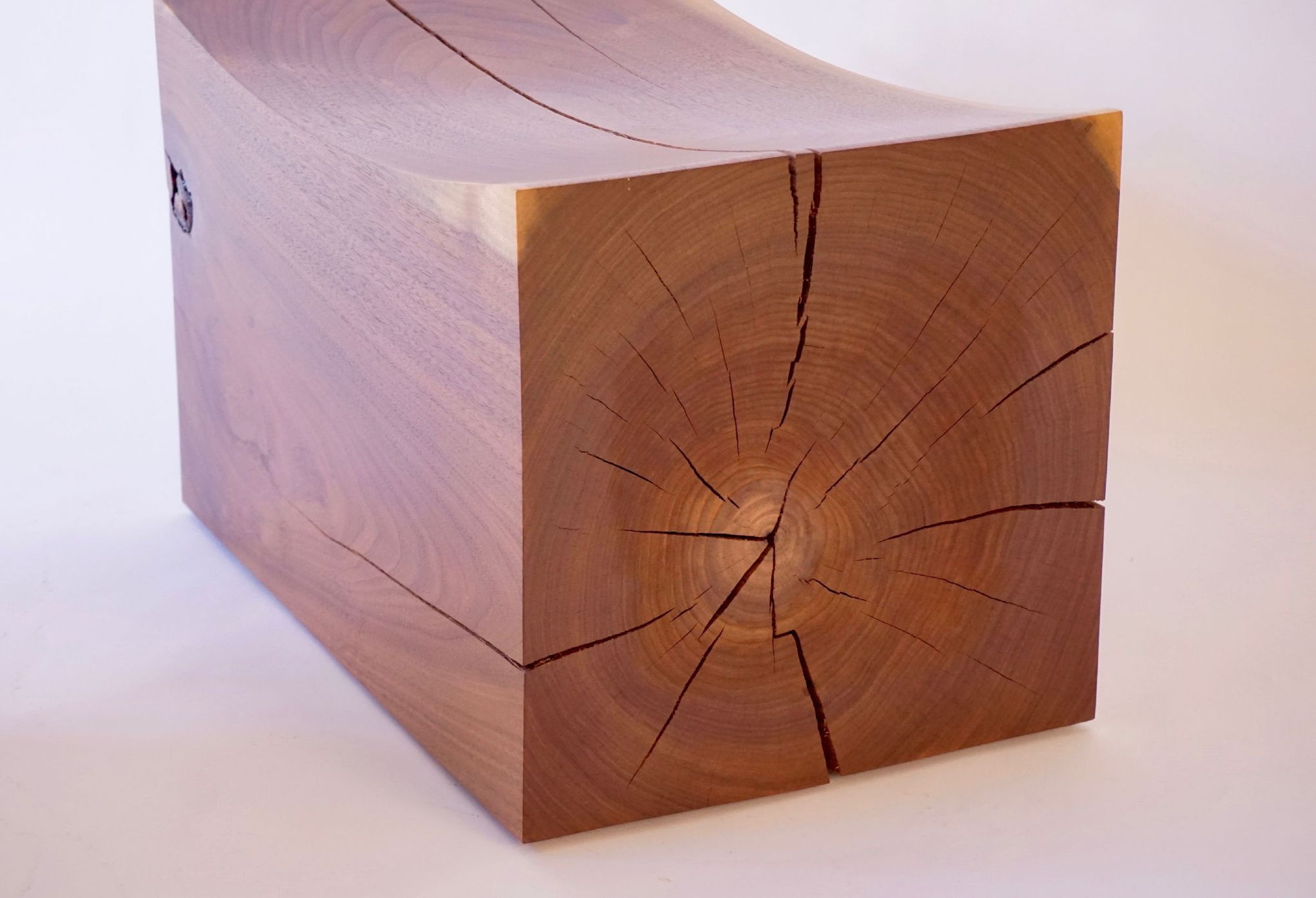 Chris Lehrecke, Walnut Pillow Pedestal, rollers on bottom, 1/2, 2019