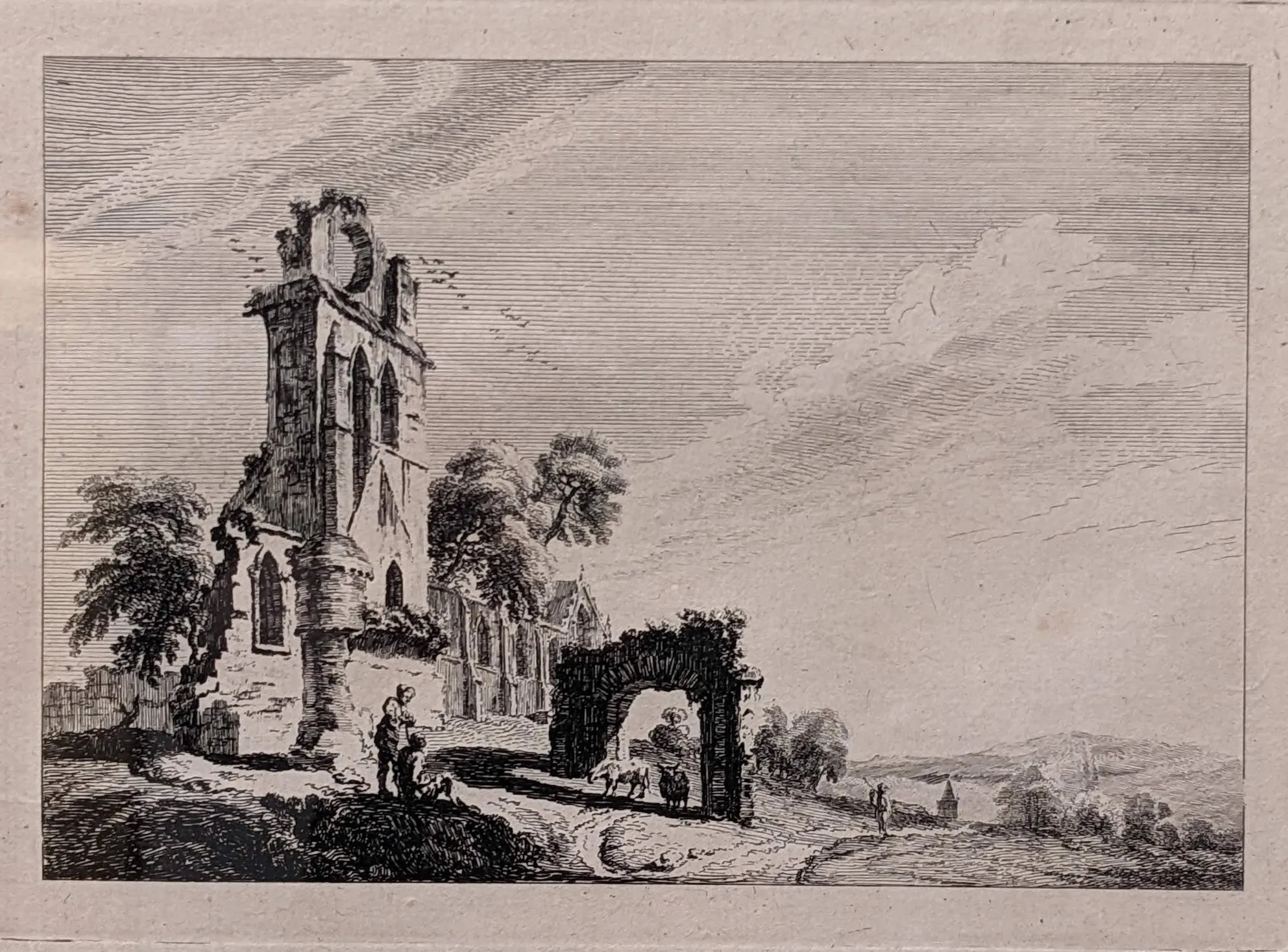 Paul Sandby, Ruined abbey, 1758