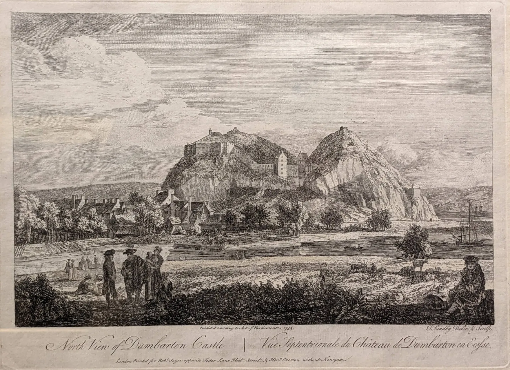 Paul Sandby, North View of Dumbarton Castle, 1753