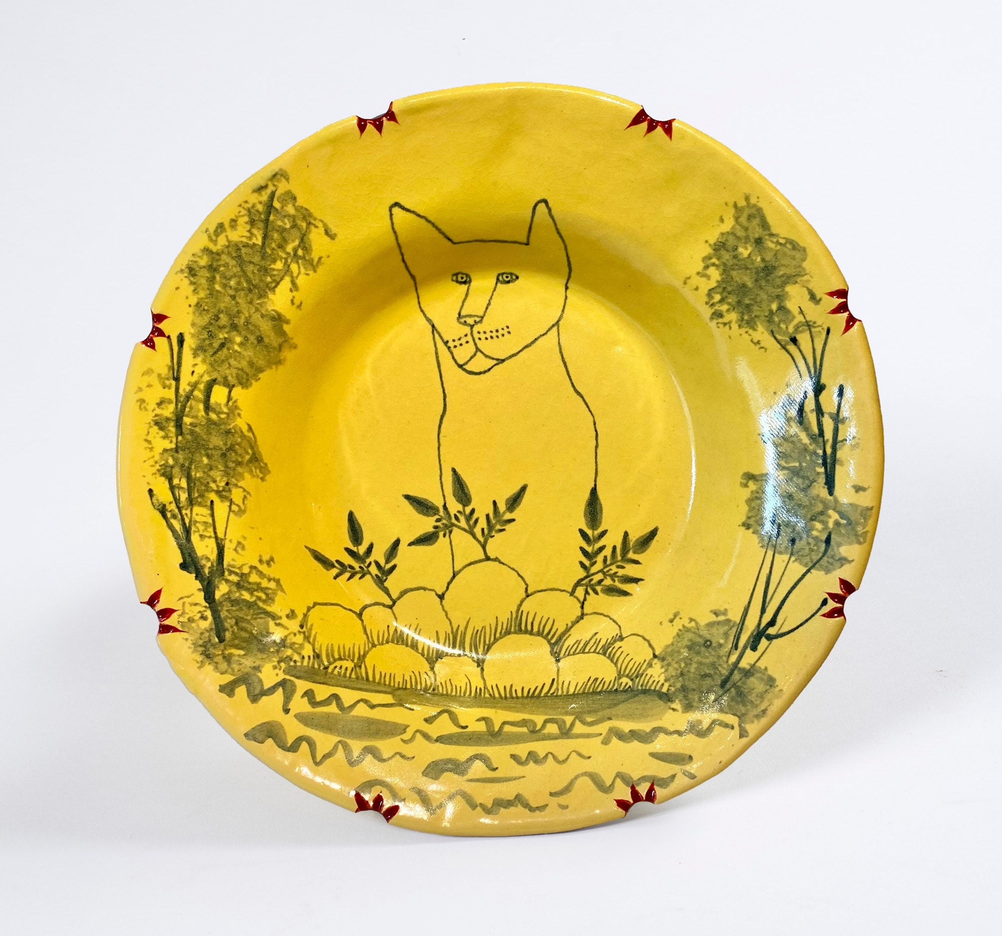 Hylton Nel, Cat in the Garden dish I, 2010