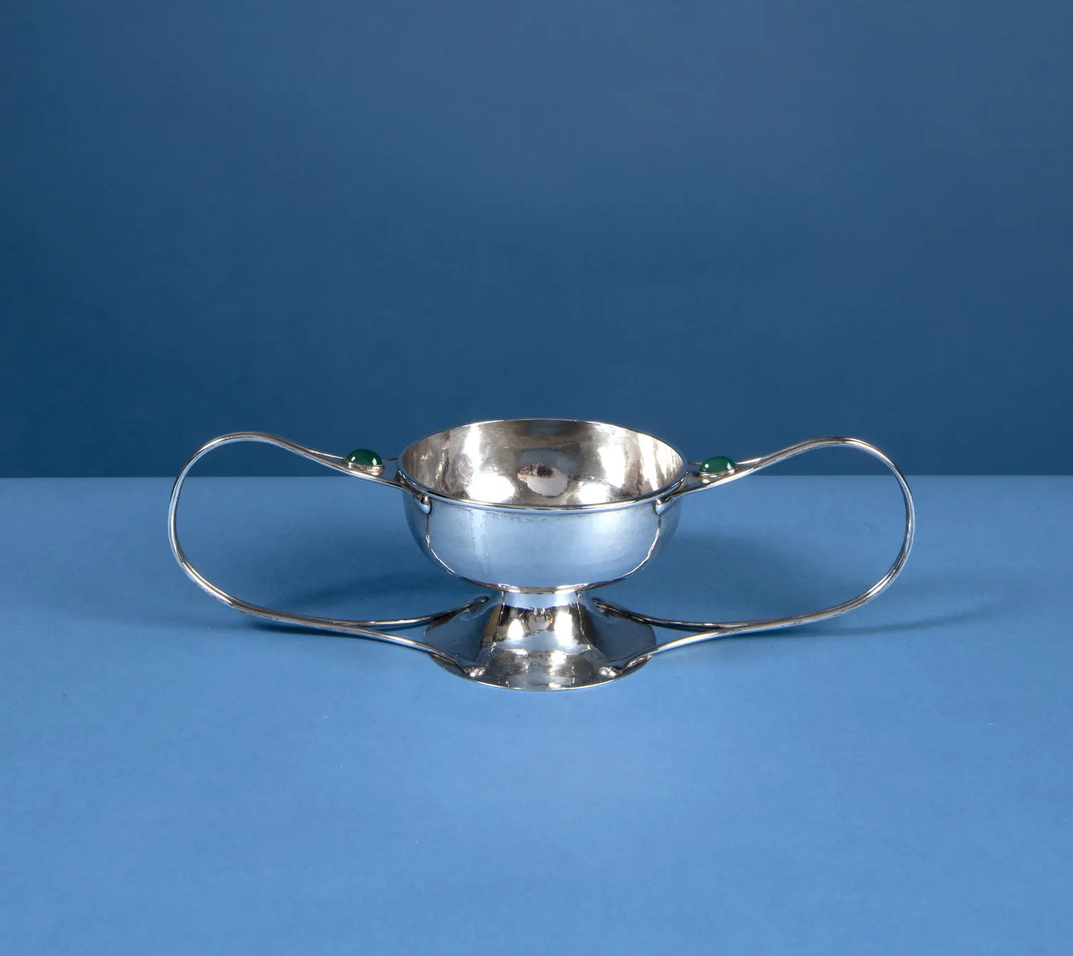 Charles Ashbee, Two handled footed silver dish, 1901