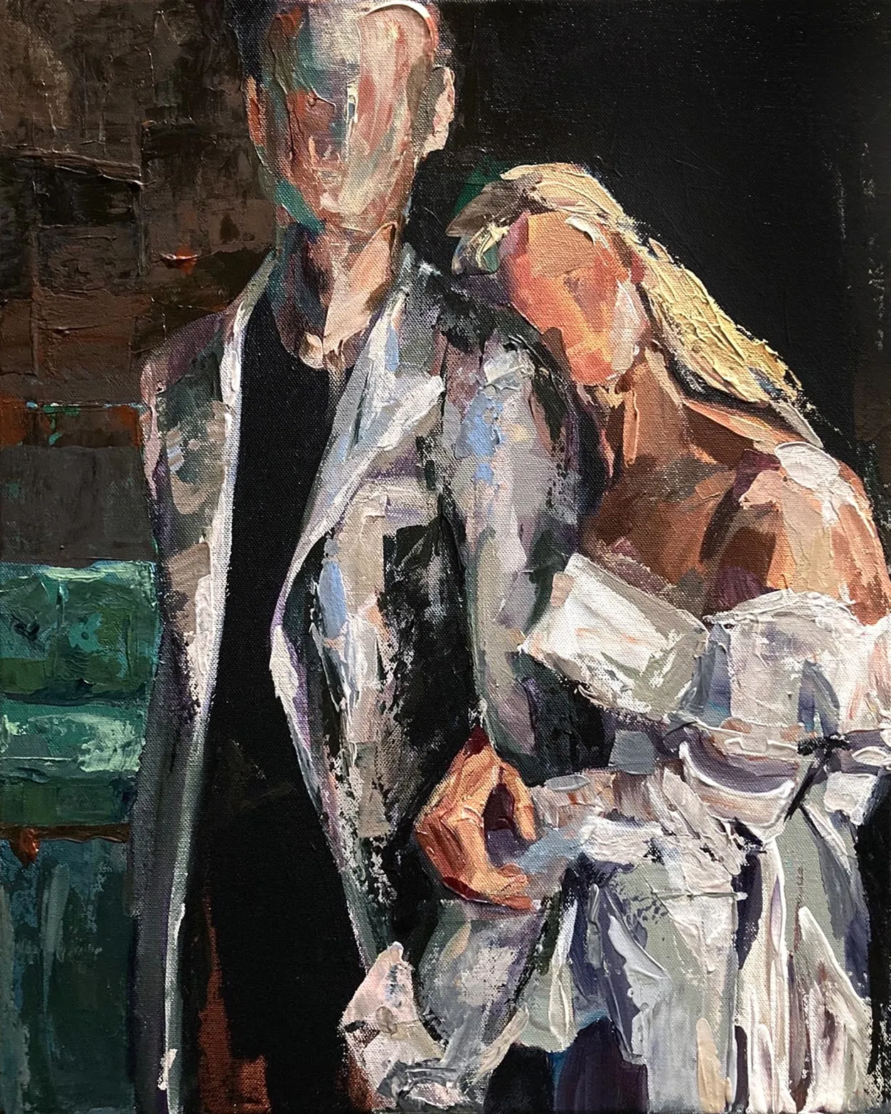 Anna Sudbina, Teal Loveseat , 2025