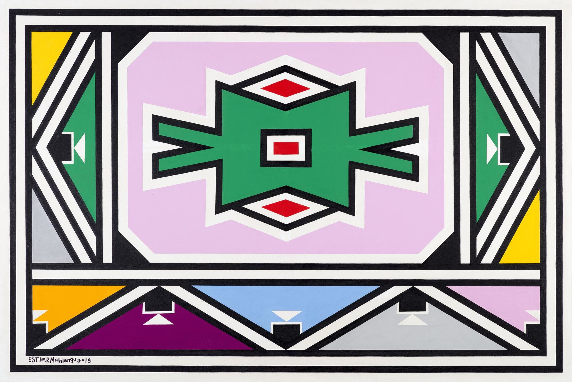 Dr. Esther Mahlangu, Ndebele Abstract, 2019