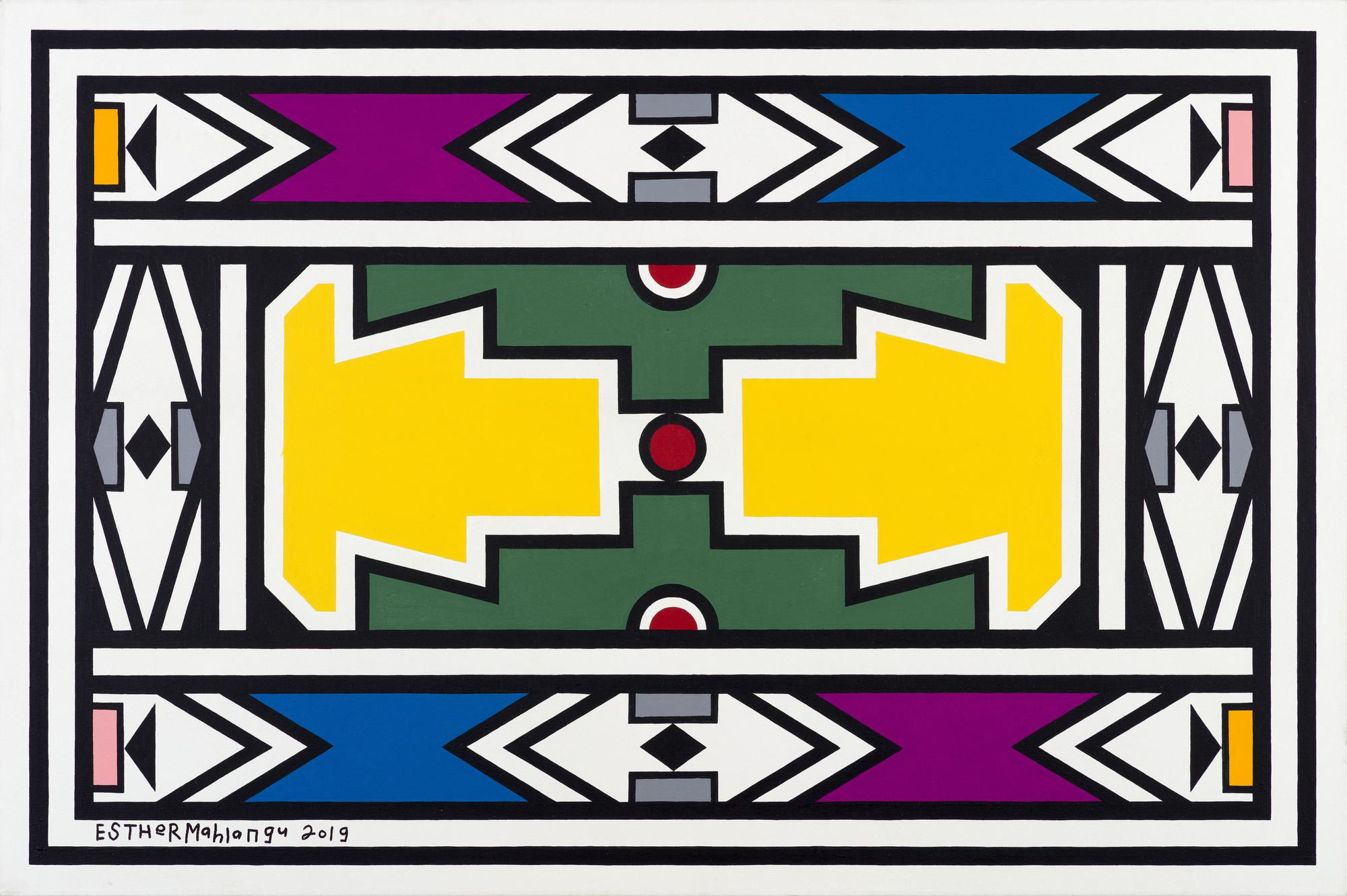Dr. Esther Mahlangu, Ndebele Abstract , 2019