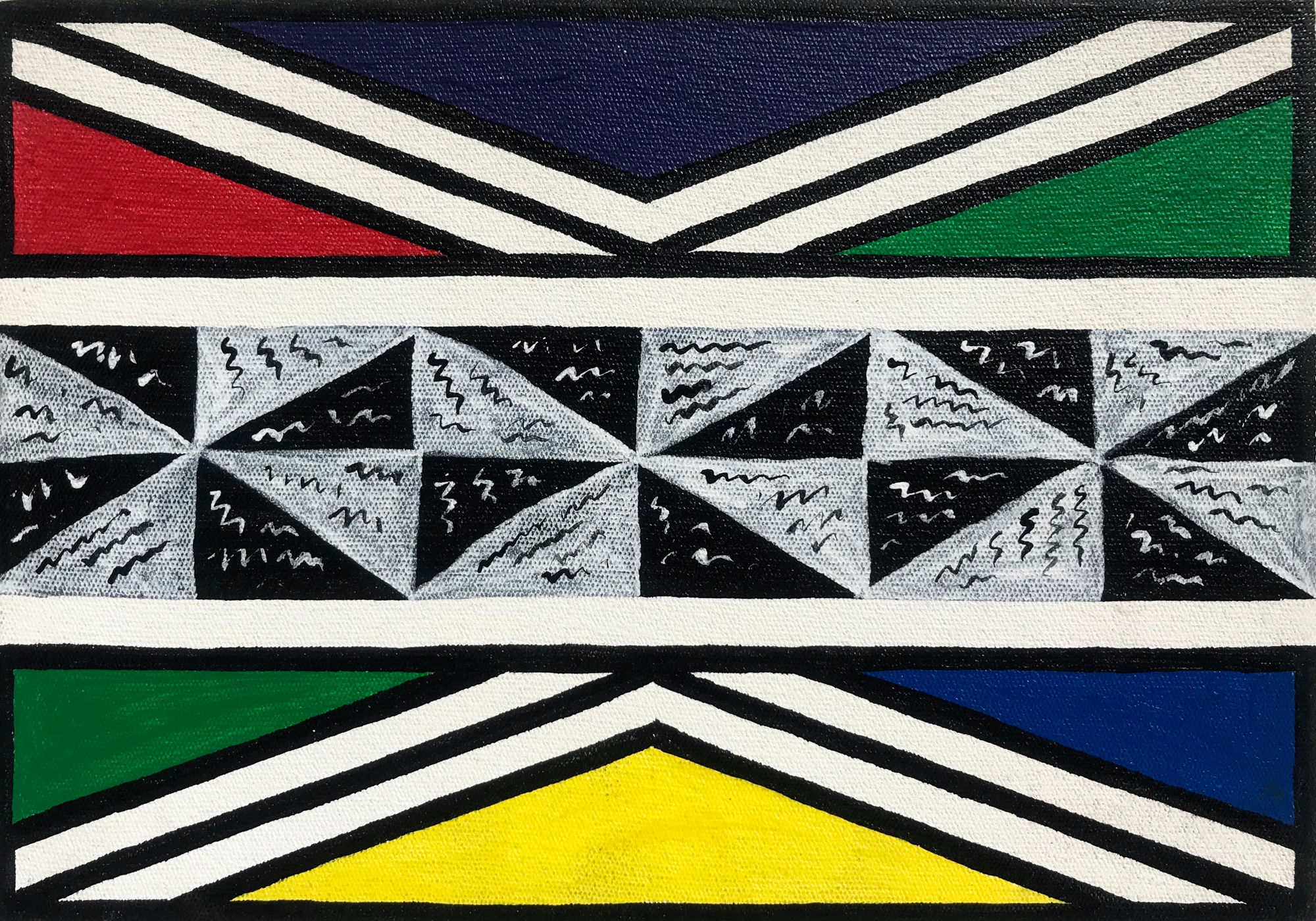 Dr. Esther Mahlangu, Ndebele Abstract , 2019