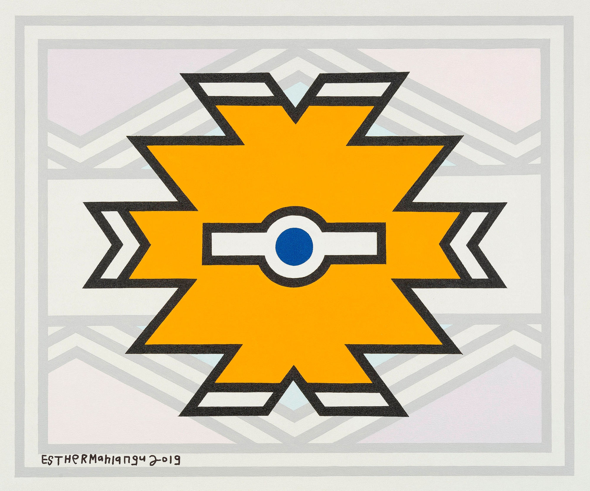 Dr. Esther Mahlangu, Ndebele Abstract, 2019