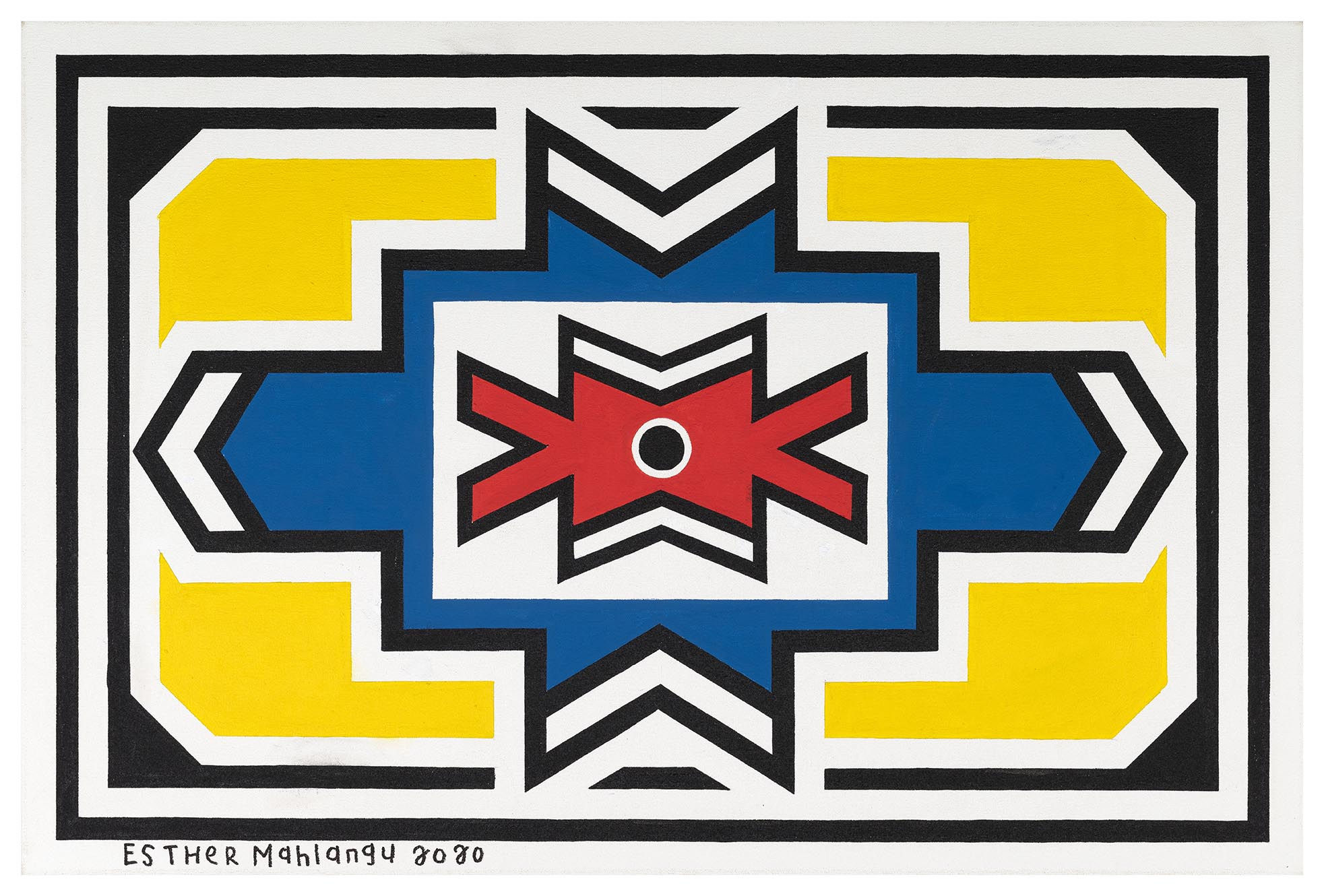 Dr. Esther Mahlangu, Ndebele Abstract , 2020