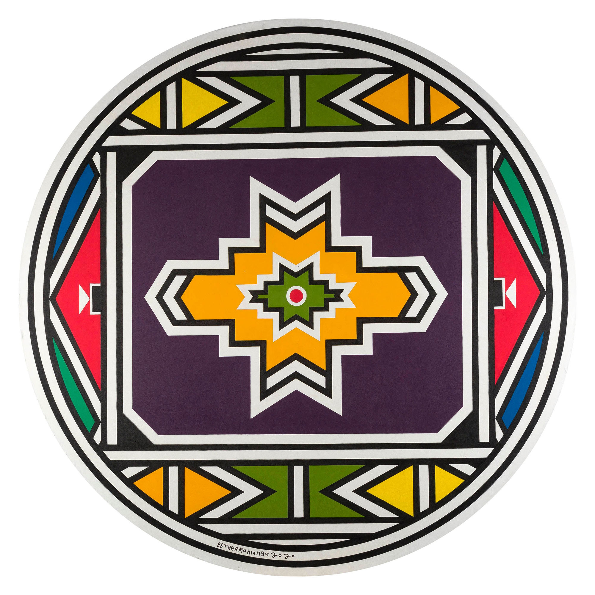 Dr. Esther Mahlangu, Ndebele Abstract , 2019