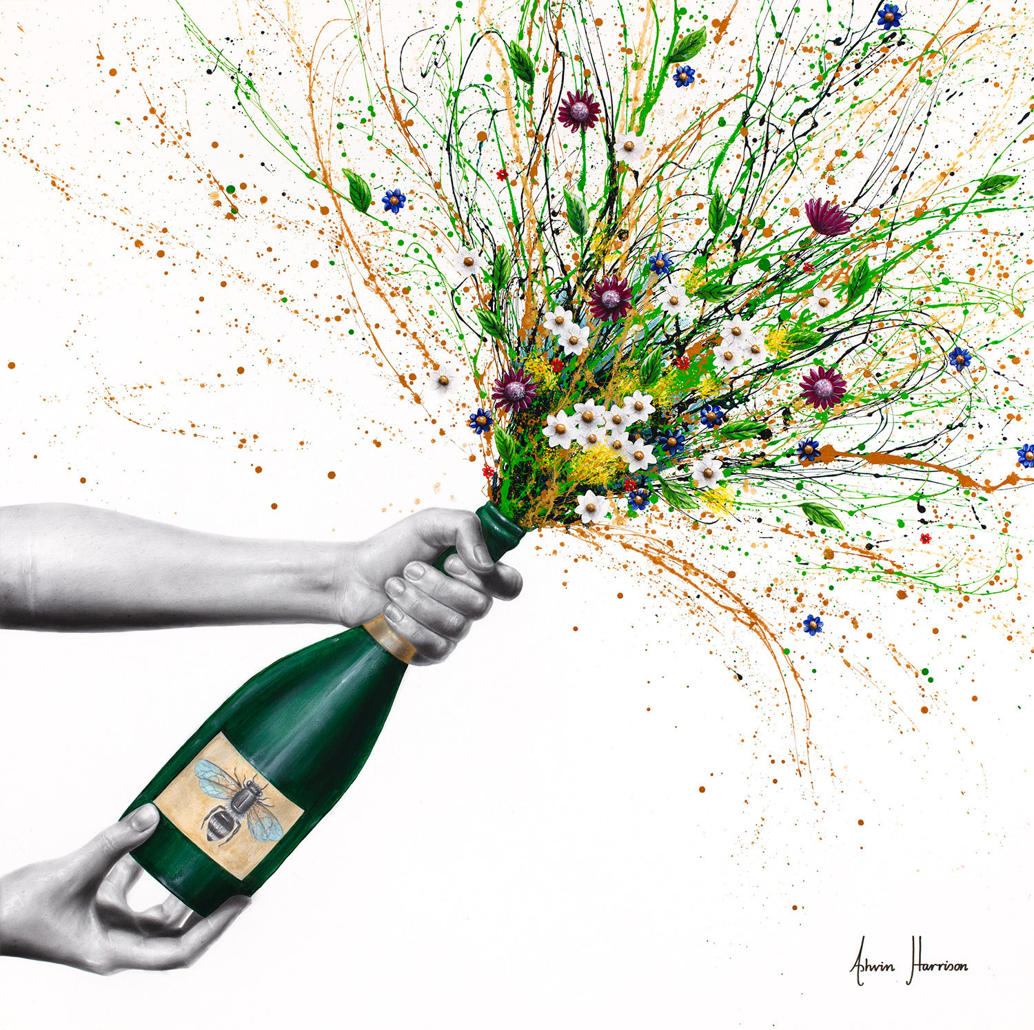 Ashvin Harrison, Spring Celebration (Hand Embellished Giclée), 2025