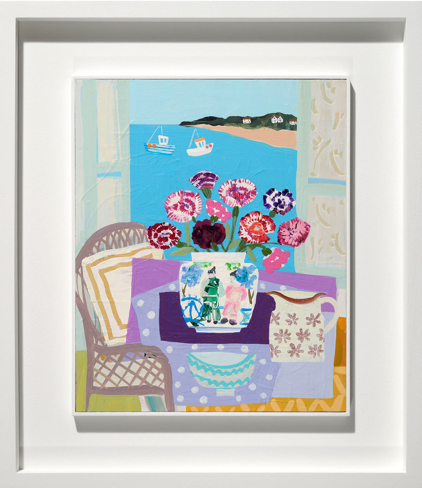 Emma Williams, Pinks in Chinese Pot St Ives, 2022