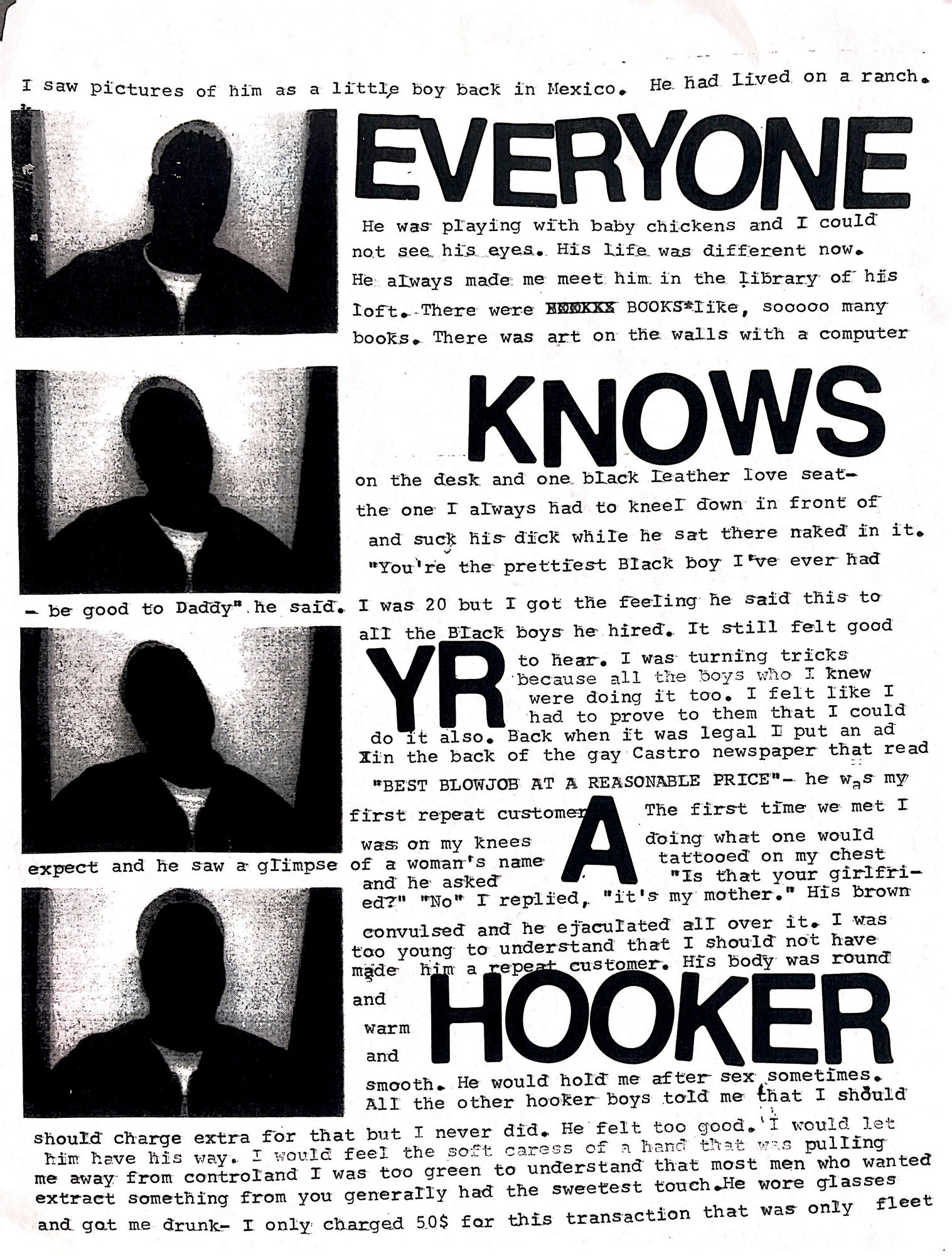 Brontez Purnell, Everyone knows yr a hooker, 2023