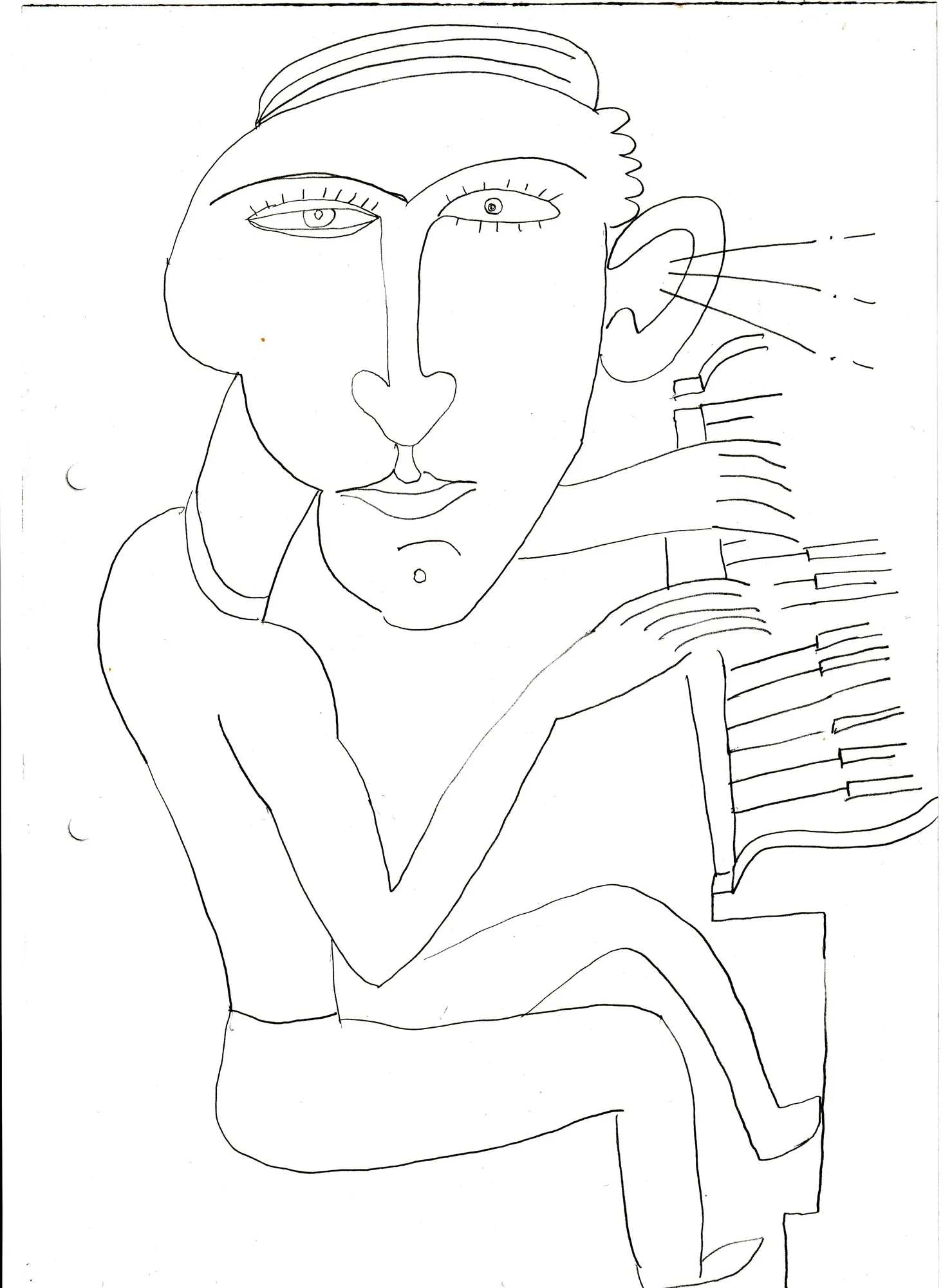 Malcolm Le Grice, Jazz Piano 1, 1990/2024