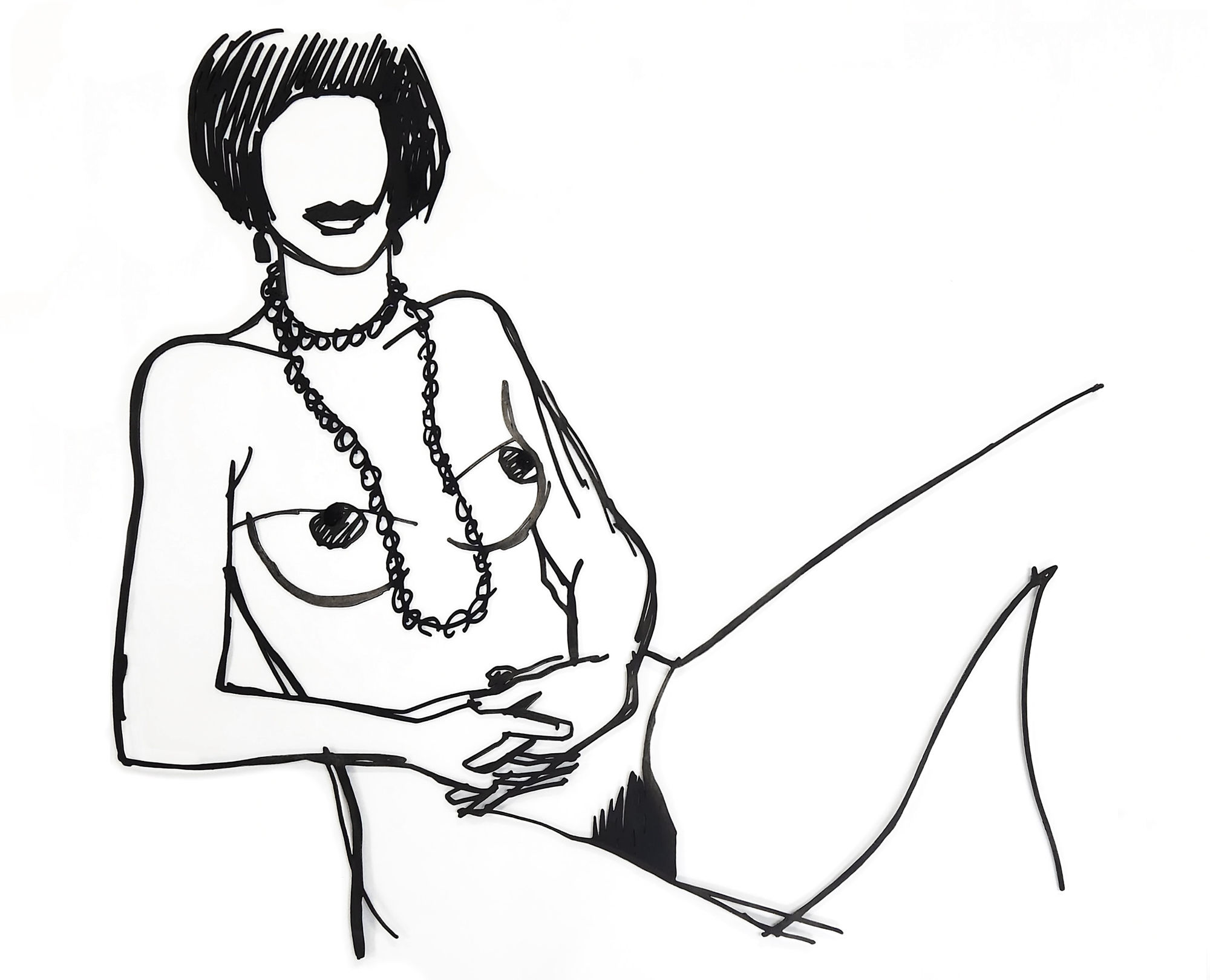 Tom Wesselmann, Monica with Necklace, Hands Folded, 1985/89