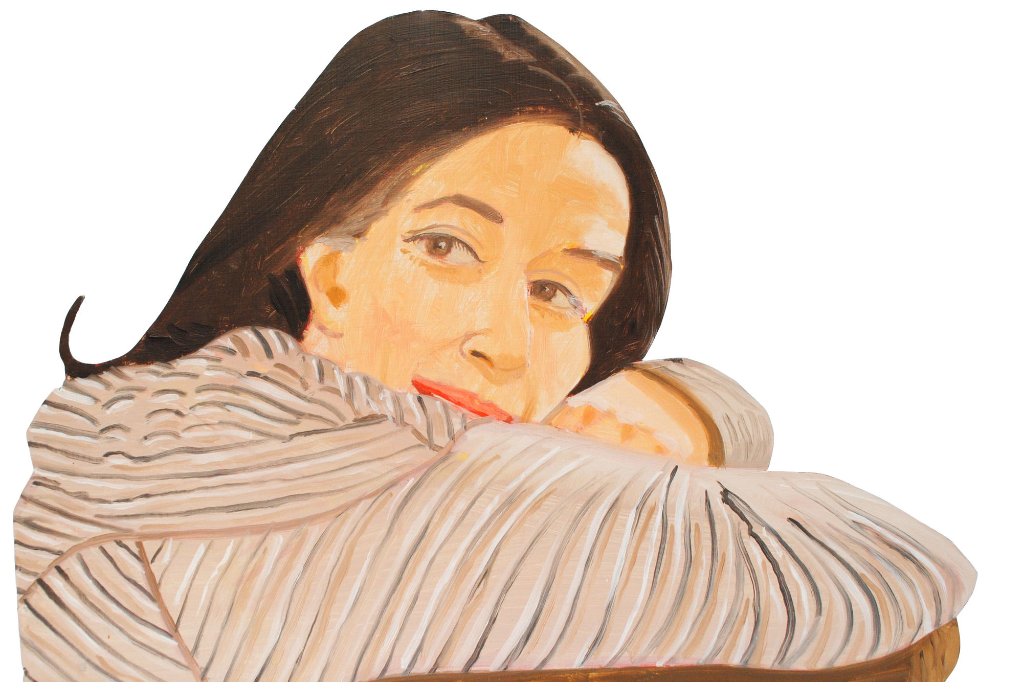 Alex Katz, Ada in Striped Dress, 1981