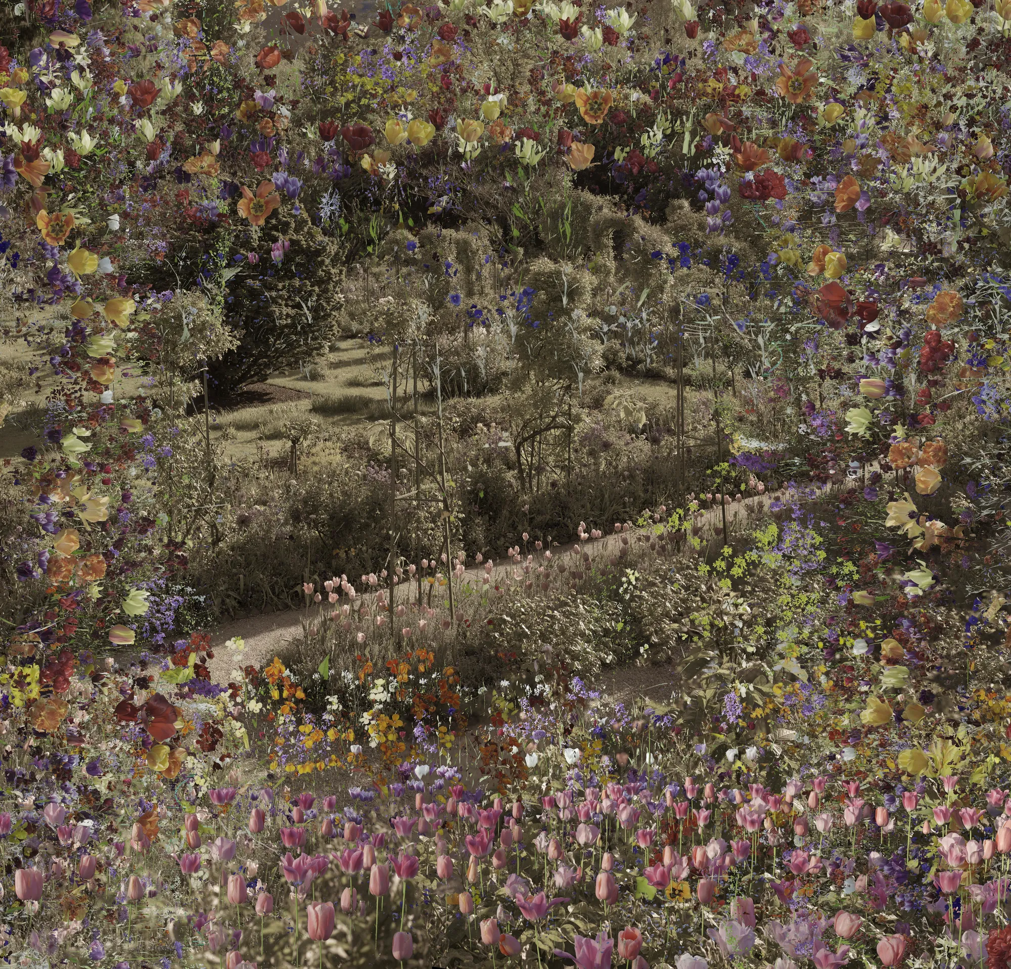 Jean-François Rauzier, Monet Jardin, 2022