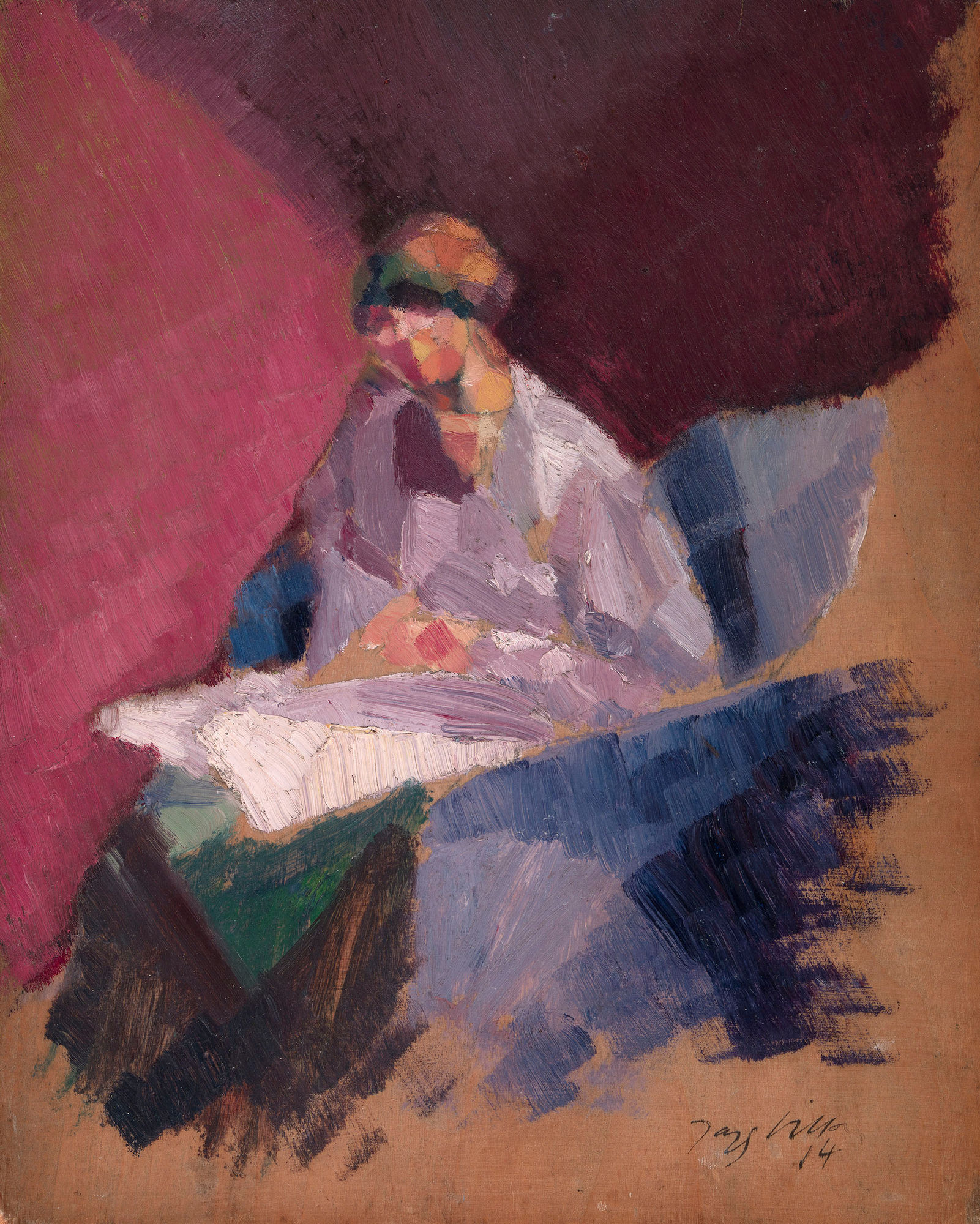 Jacques Villon, La femme blessée (Yvonne Duchamp), 1914