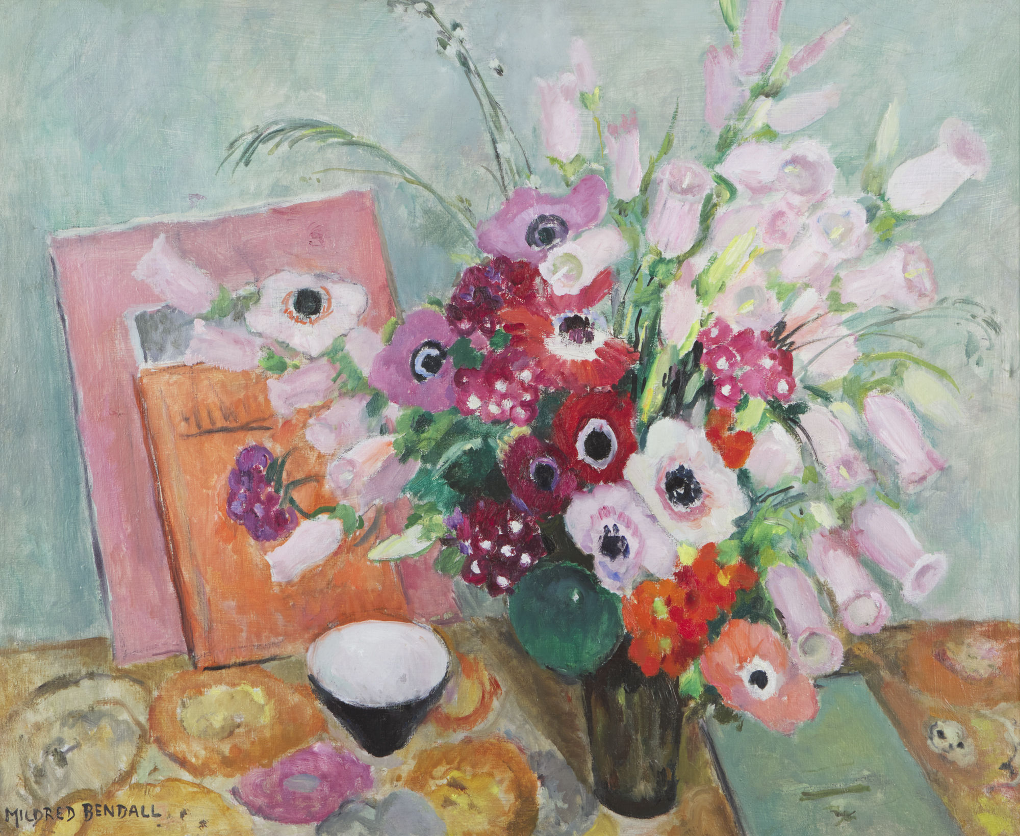 Mildred Bendall, Poppies and Foxgloves, c. 1930