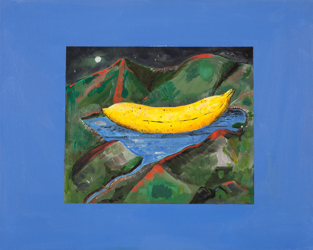 Federico Luger, Paisaje nocturno sobre cielo límpido, 1350