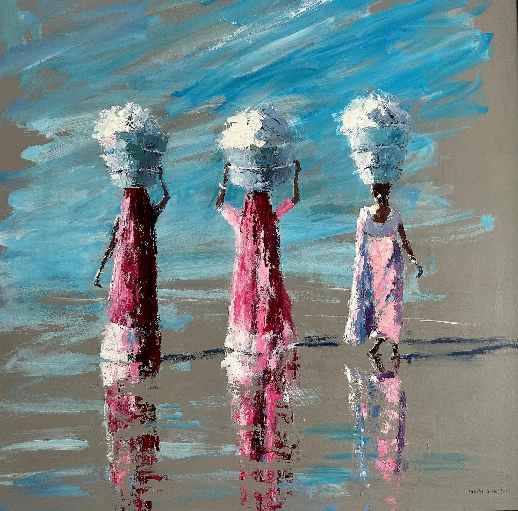 Patrick Gibbs, THREE WOMEN ON THE BEACH, GUJARAT