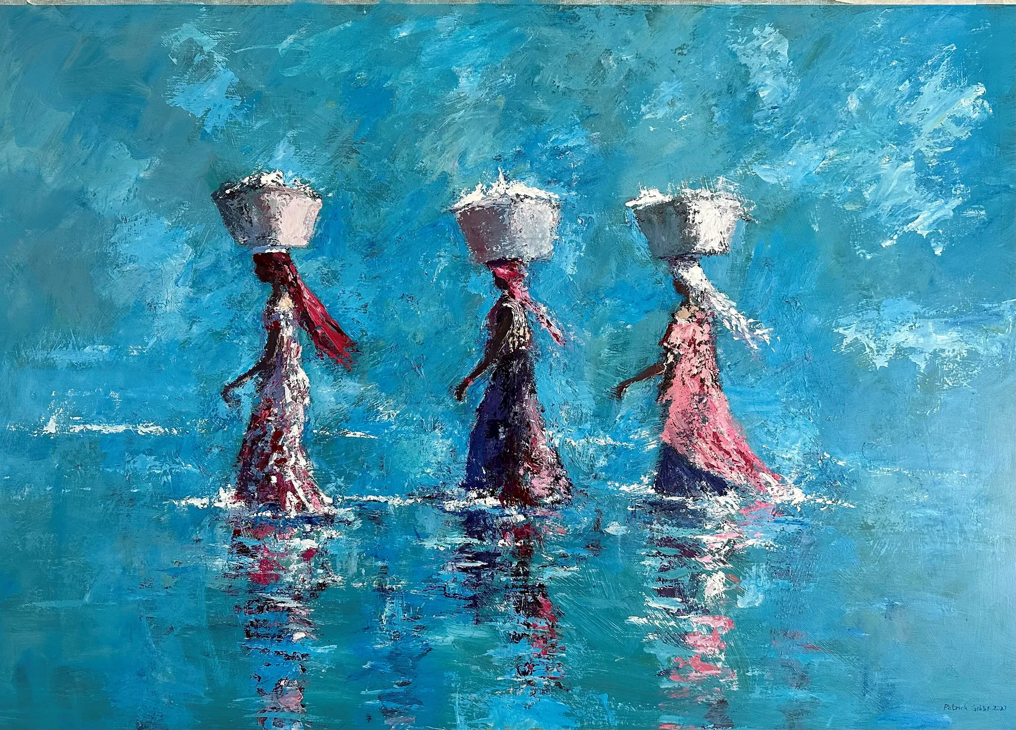 Patrick Gibbs, WADING IN THE OCEAN, GAMBIA, 2023