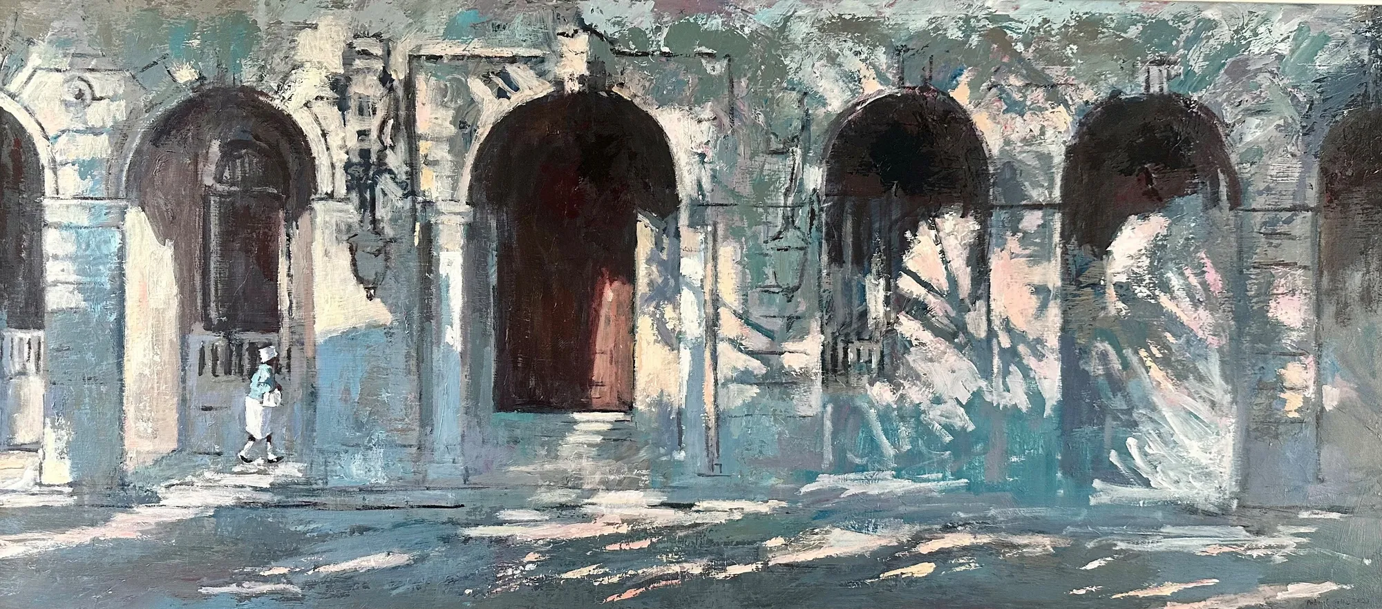 Patrick Gibbs, WOMAN WALKING IN SUNLIGHT, HAVANA, 2023