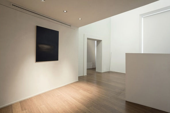 Mauro Vignando: All that's missing is you - ABC-ARTE Contemporary art Gallery - 2015 Black painting, n° XII, 2015, 100 x 80 cm - 39 3/8 x 31 1/2 in, acrilico su supporto in legno