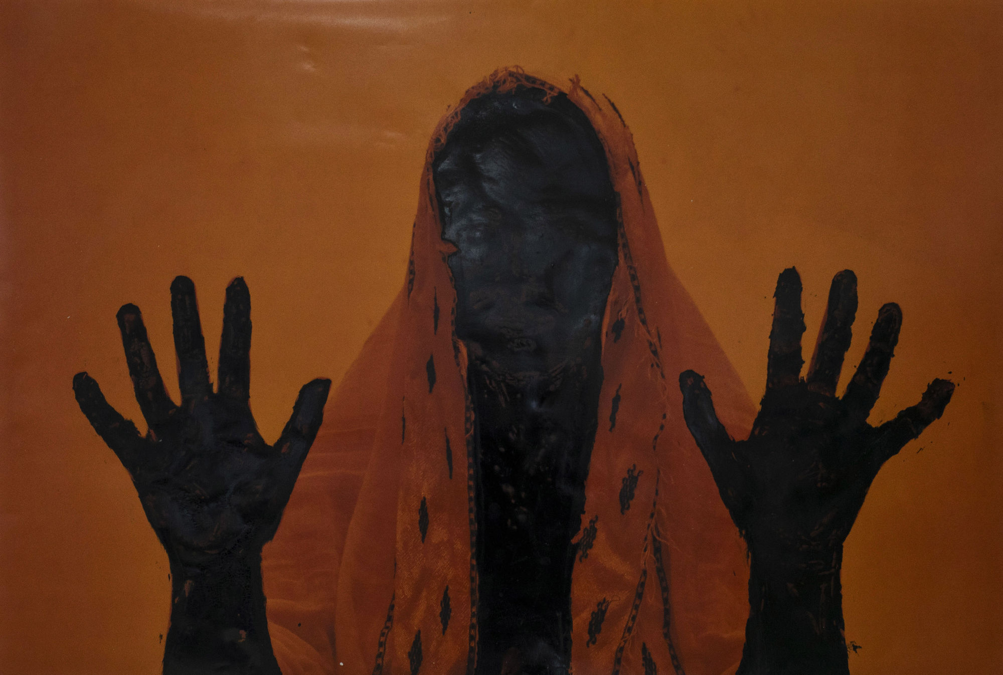 Micheal Hailu Silence The Guns 15, 2021 Mixed Media on Photo Paper 60 x 90 cm.