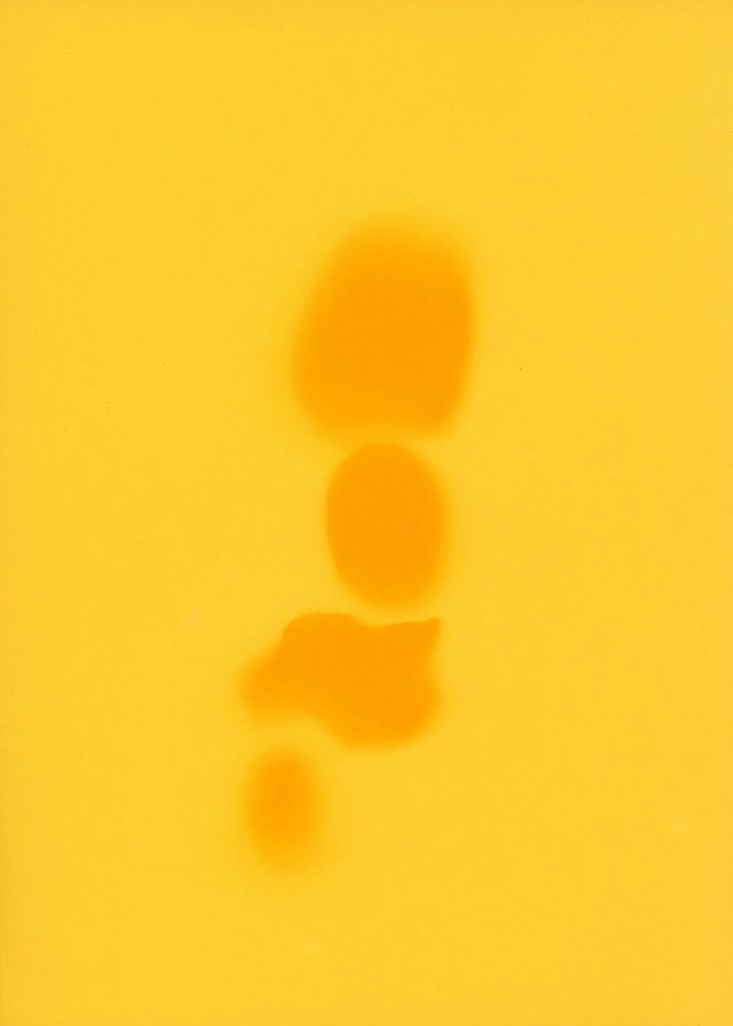 Pareidolie in yellow, 2020. Unique Photogram