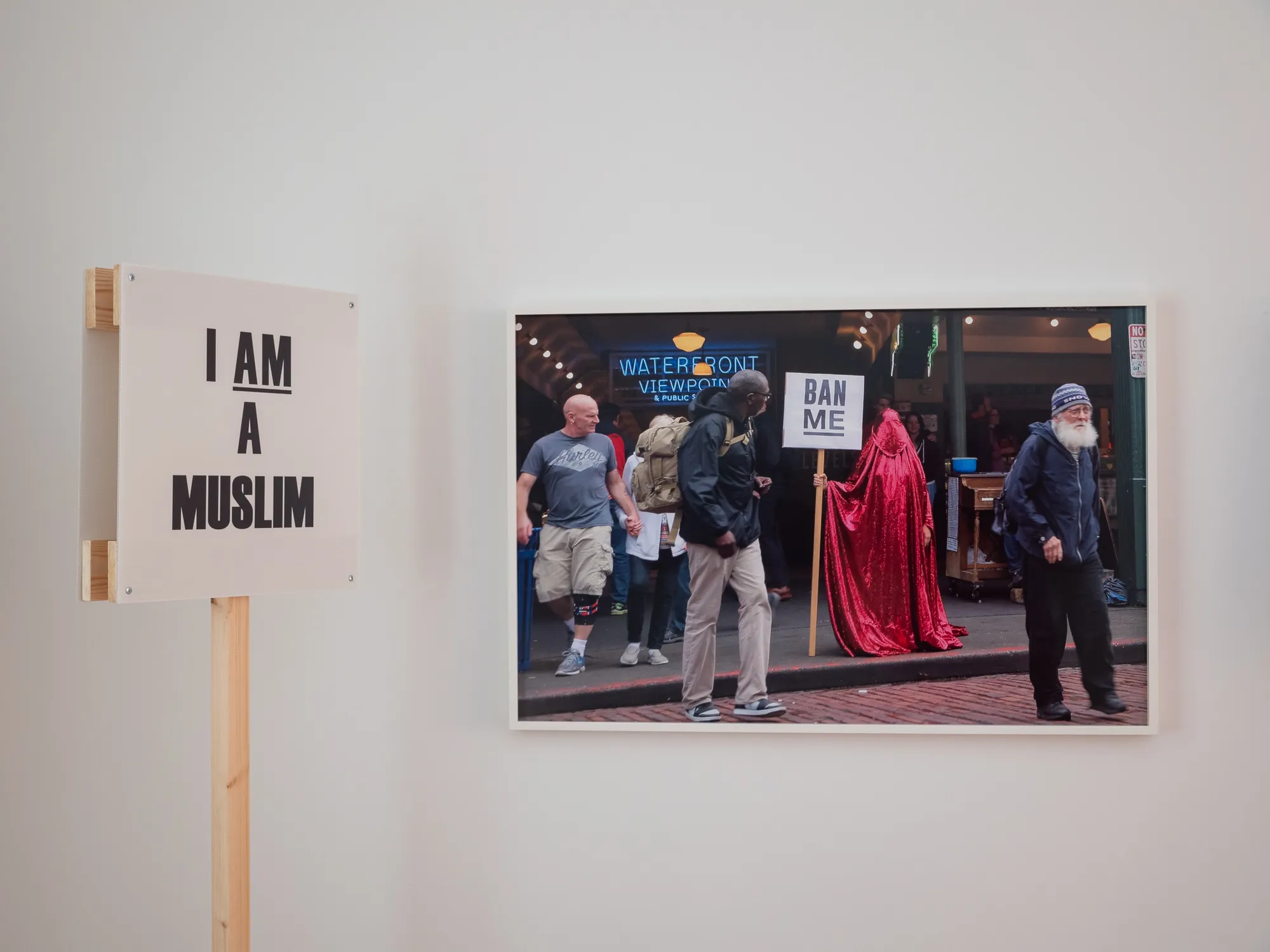 Anida Yoeu Ali The Day After, The Red Chador, 2019 Digital Color Print with Archival Pigment Ink Paper: 75 x 112.5cm Frame: 78 x 115cm Edition of 3 plus 1 artist's proof