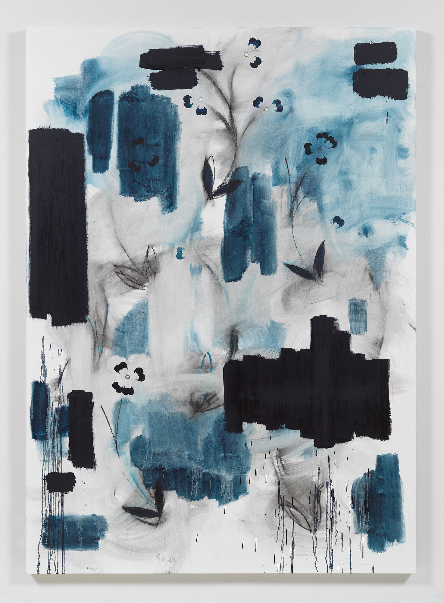 Untitled (Palimpsest 50), 2019 Oil, oil crayon, and wax pencil on linen 84 x 60 in (213.4 x 152.4 cm)