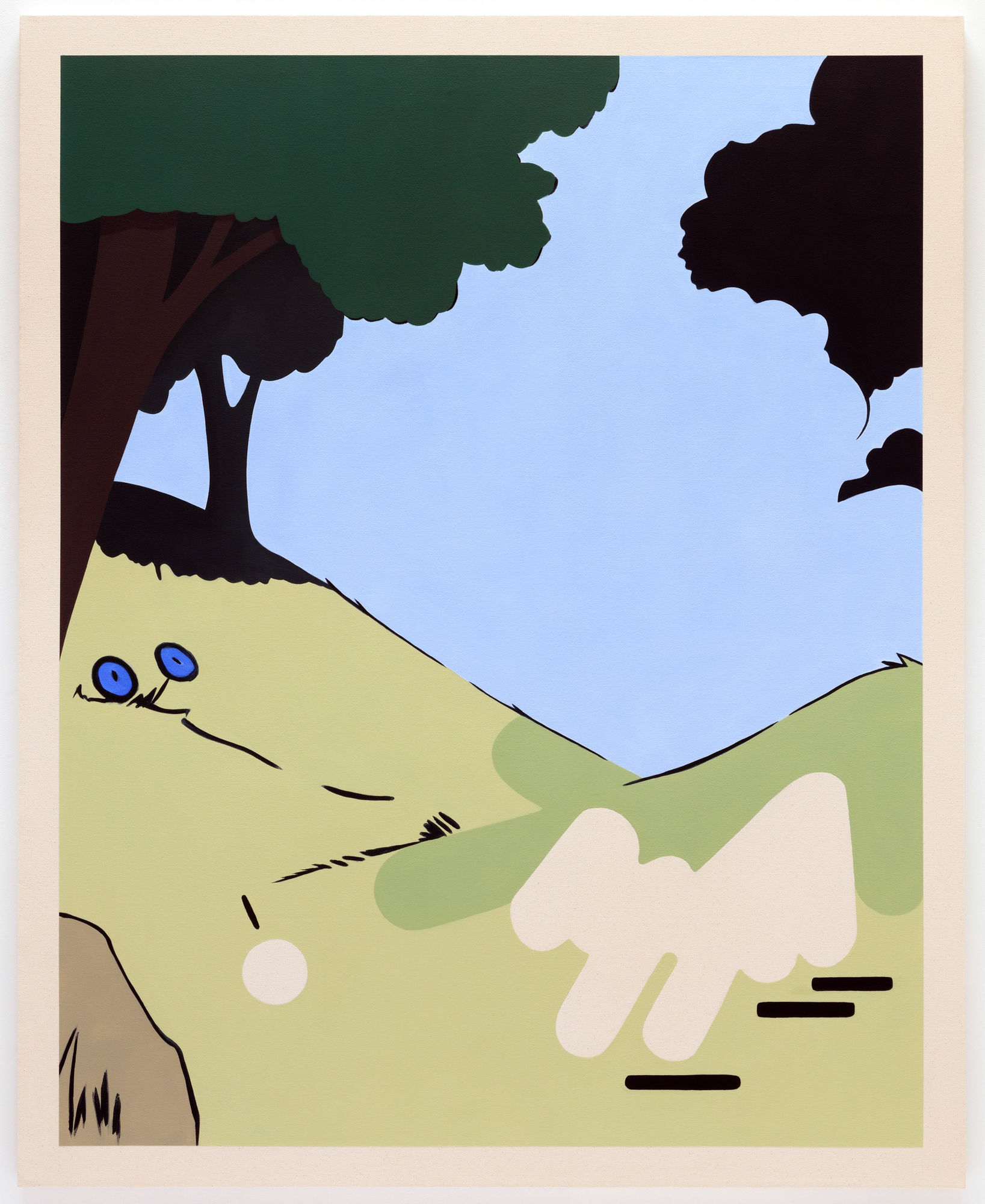 Laeh Glenn Blotter, 2016 Oil and Acrylic on linen 62 x 50 in 157.5 x 127 cm