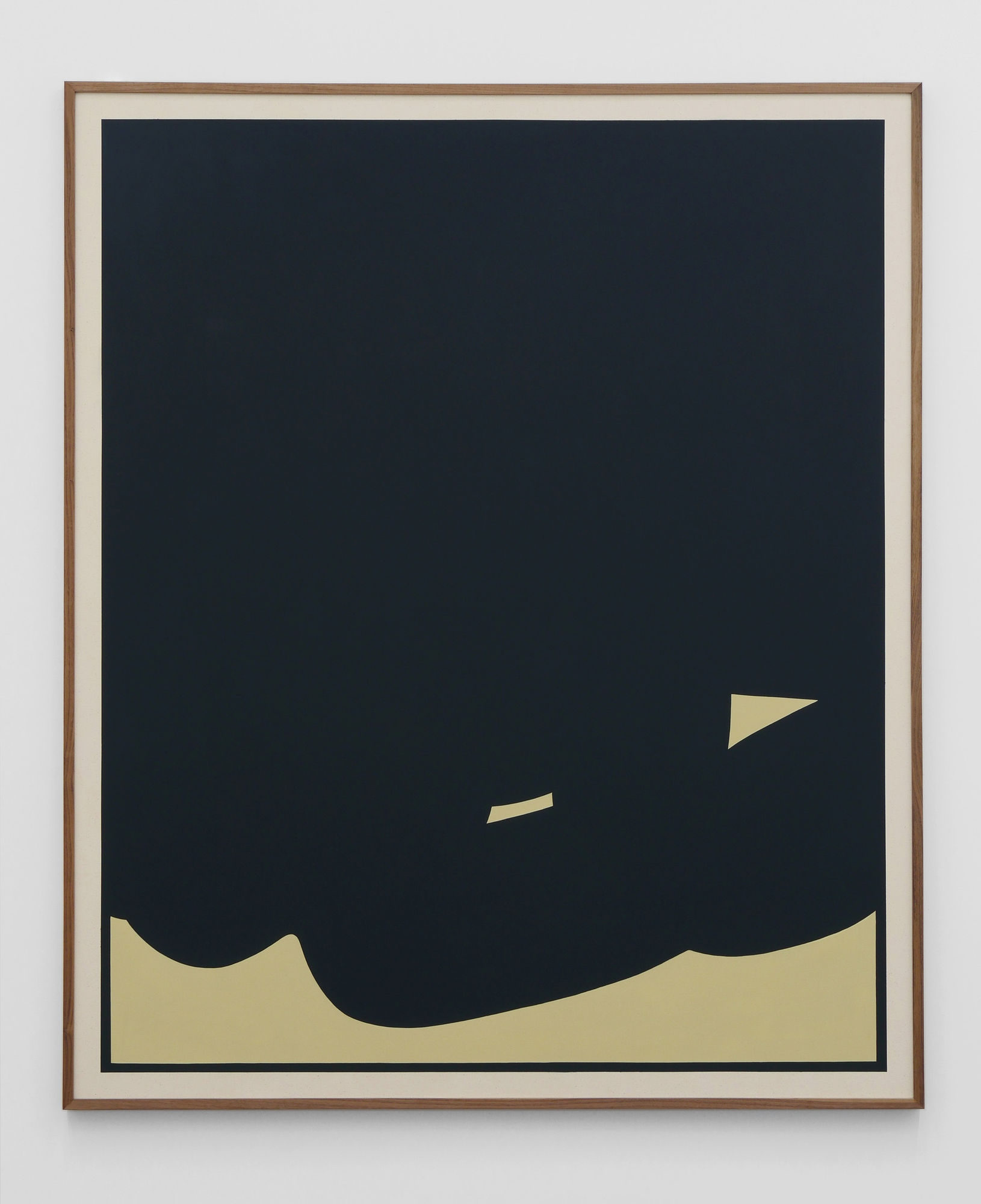 Laeh Glenn Black and Yellow, R.M. 1958, 2016 Oil and acrylic on canvas, wood frame 61 x 73 in 154.9 x 185.4 cm