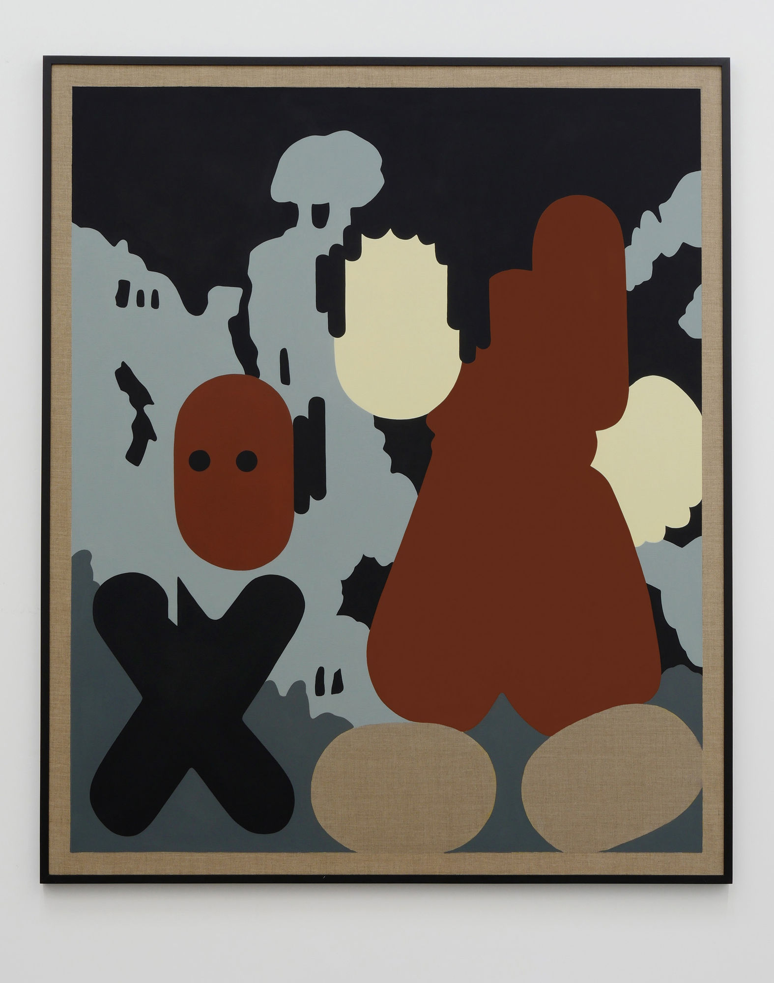 Laeh Glenn Walking and Talking, 2016 Oil and acrylic on linen, wood frame 61 x 73 in 154.9 x 185.4 cm