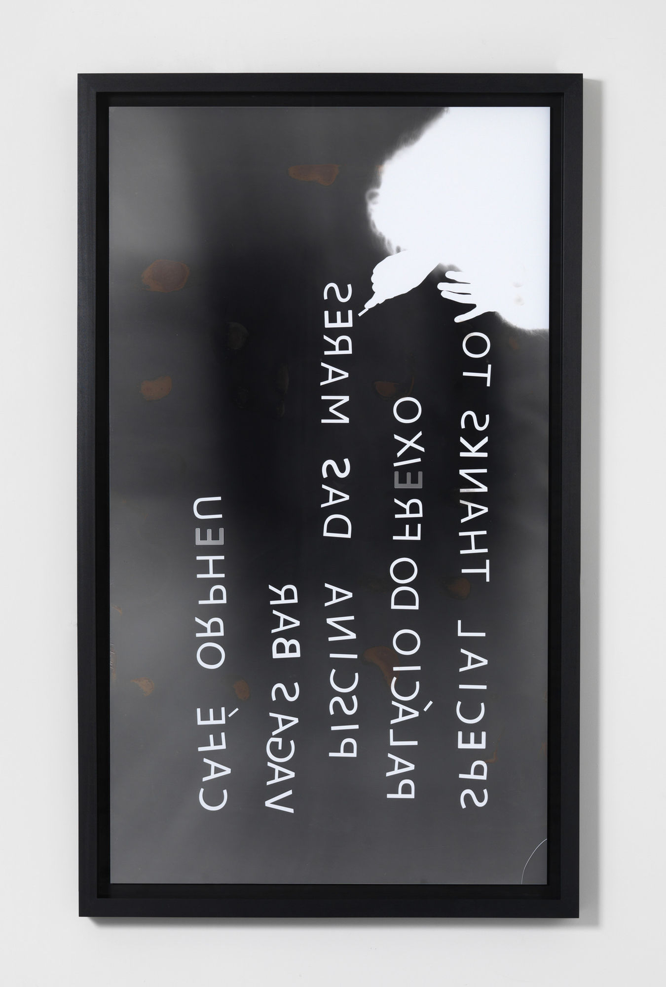 Emily Wardill Credits 3, 2013 Rayogram 66 7/8 x 37 3/4 in 170 x 96 cm